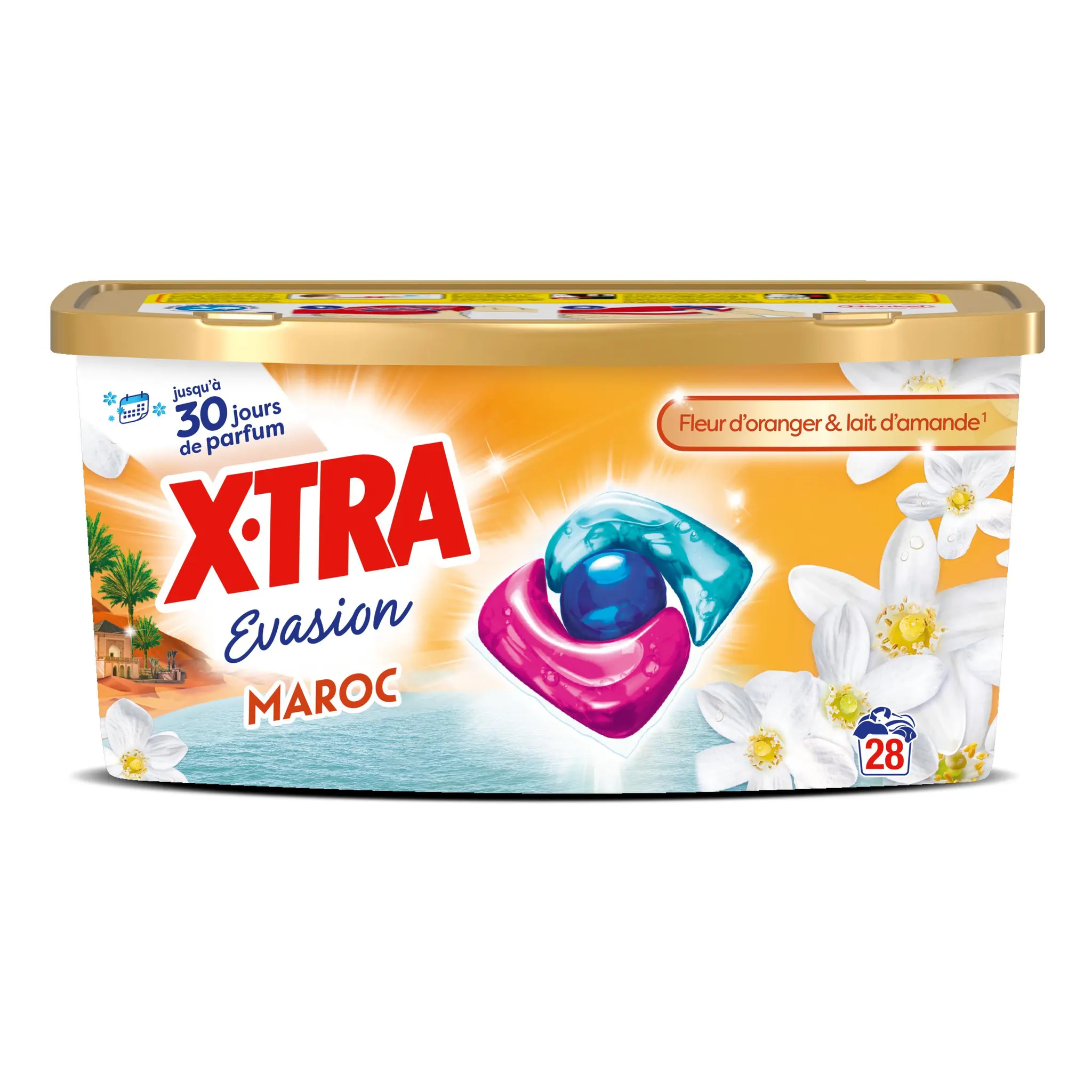 X-TRA Lessive capsules evasion maroc