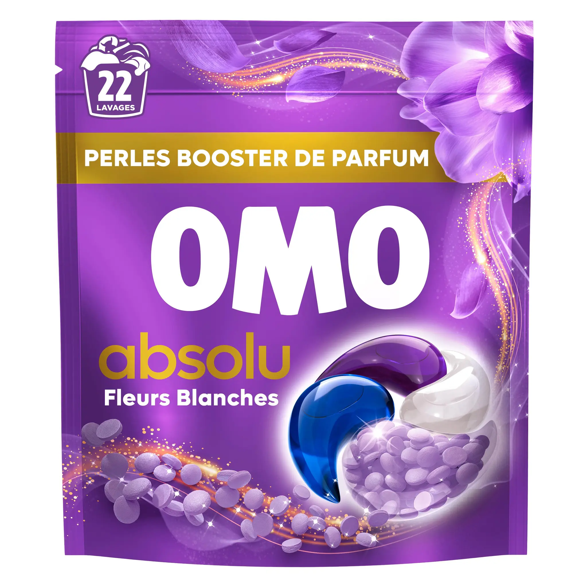 OMO Lessive capsules rêve de fraicheur fleur blanches bois de cèdre