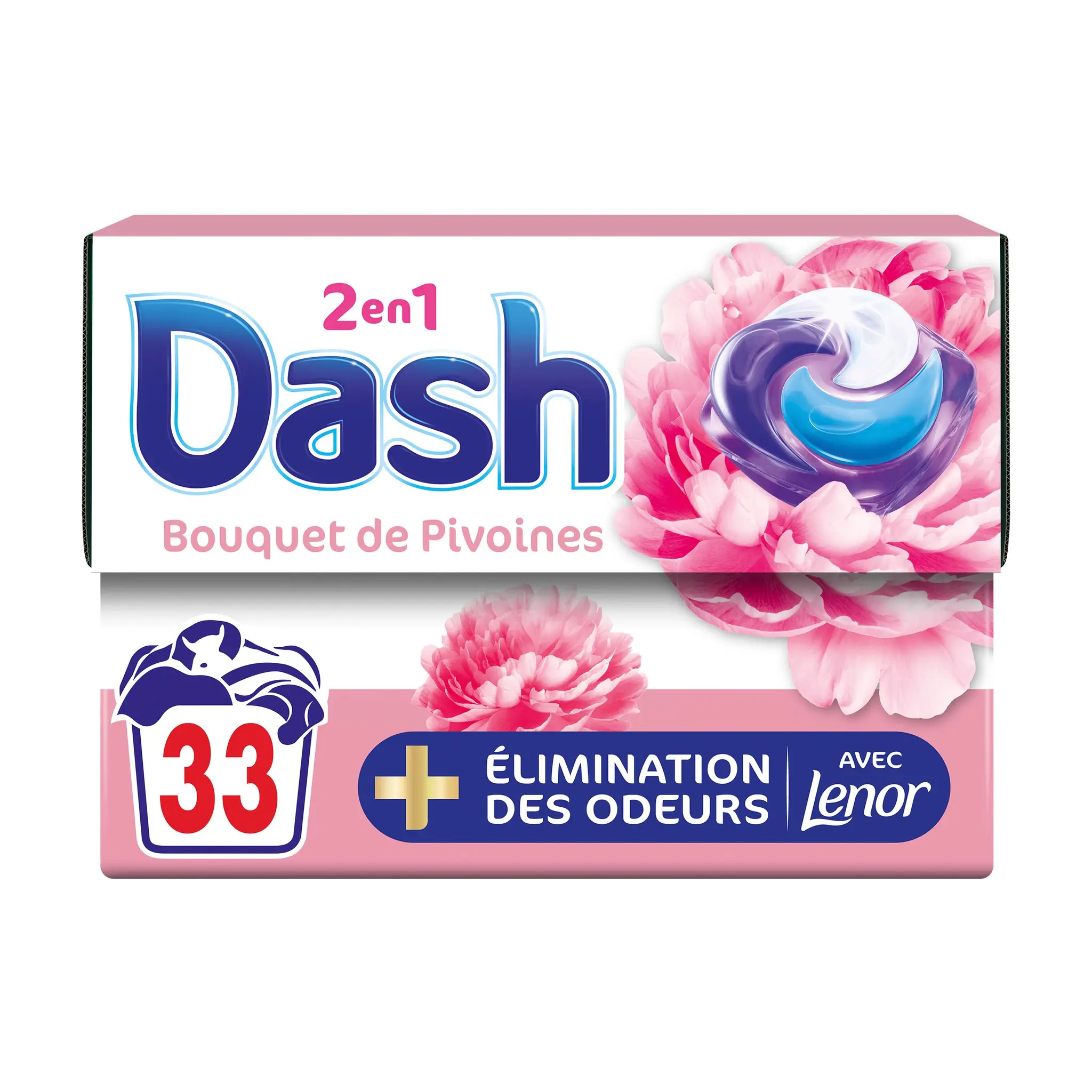DASH All-in-1 Pods lessive capsules bouquet de pivoines