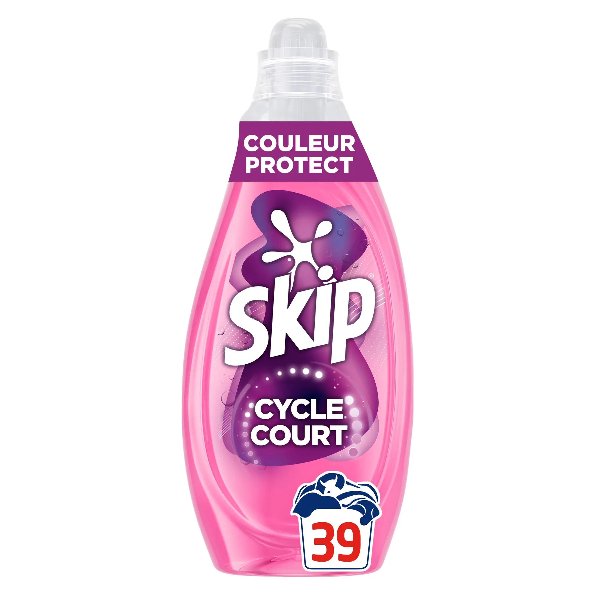 SKIP Lessive Liquide Mon Cycle Court Parfait Couleur Protect