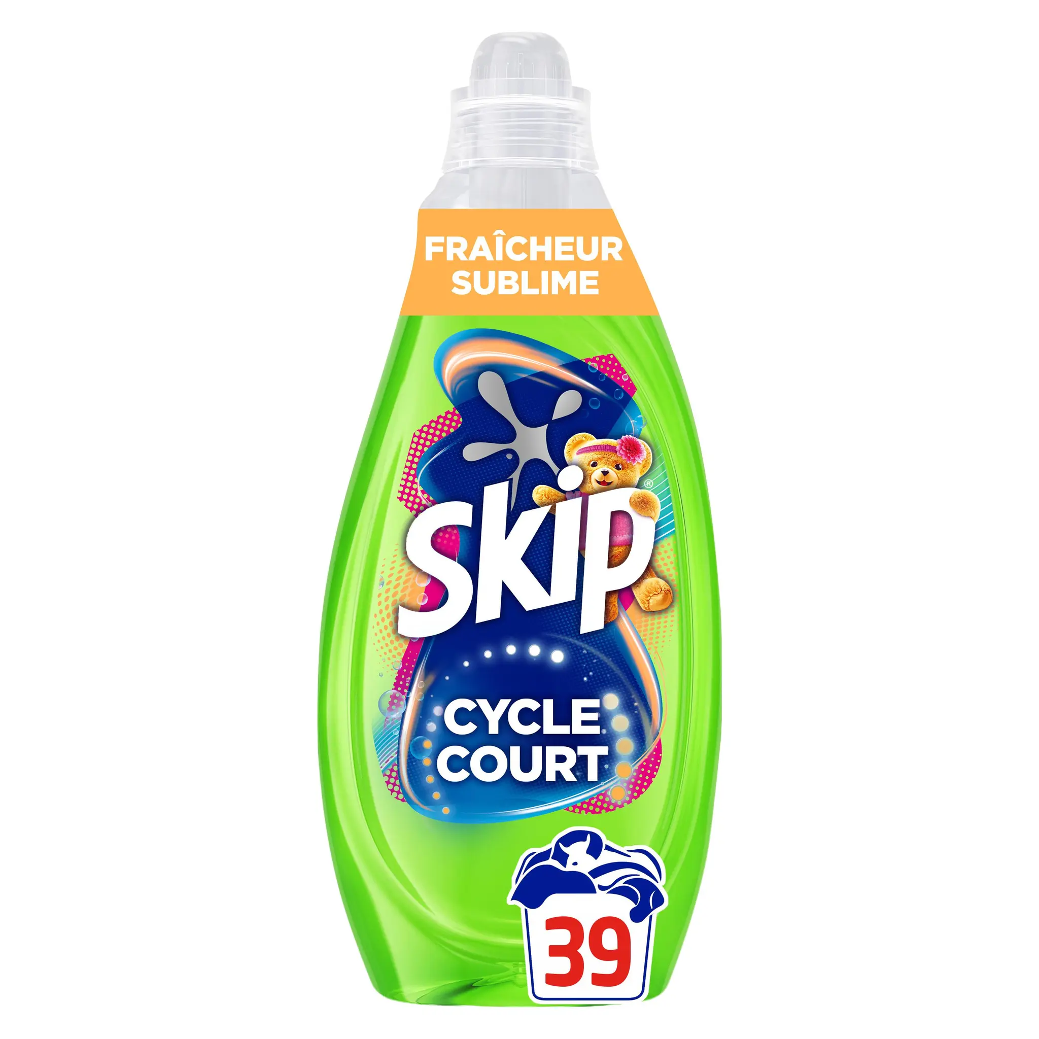 SKIP Lessive Liquide Mon Cycle Court Parfait Intensité Fraîcheur Sublime