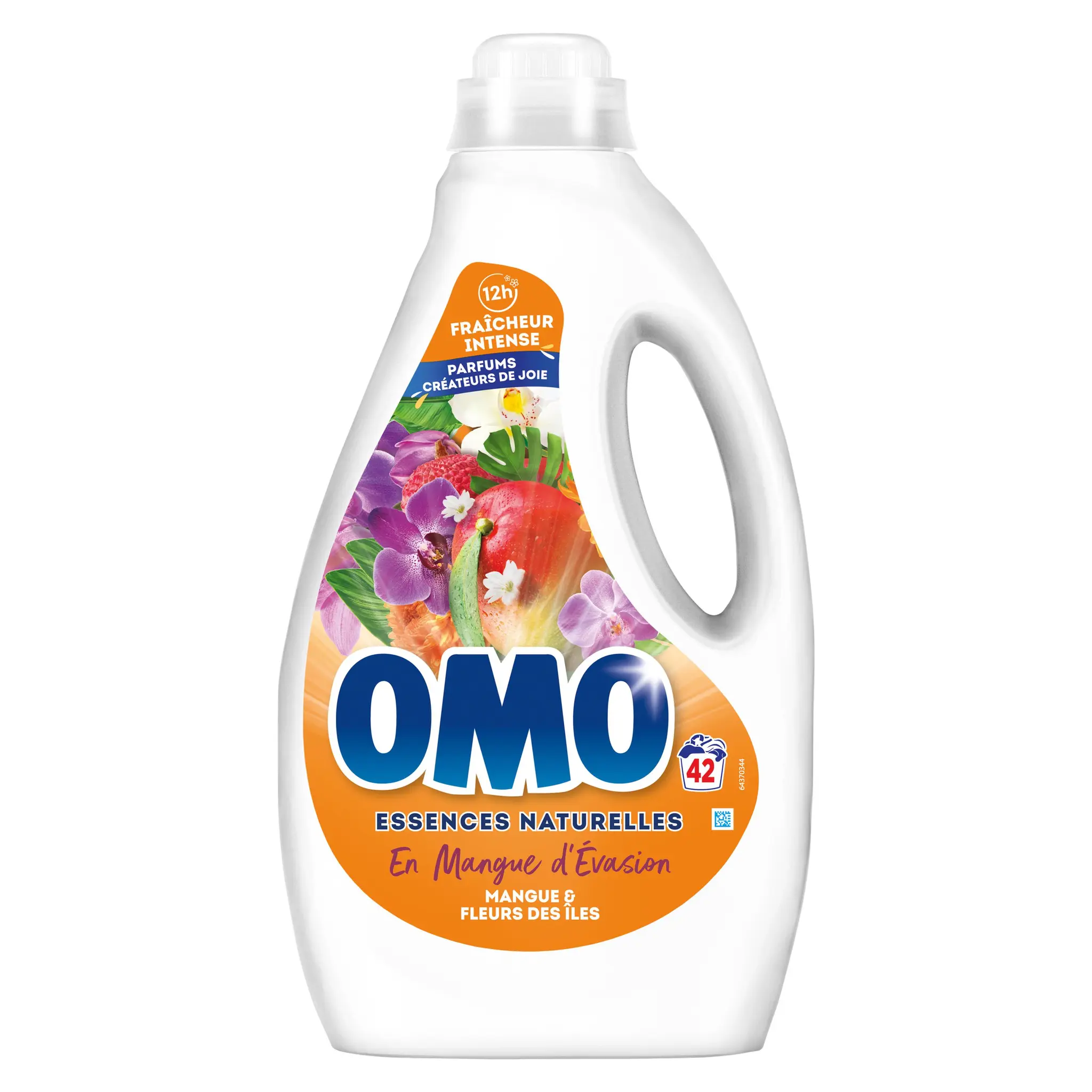 OMO Lessive liquide essence naturelles mangue et fleurs des îles