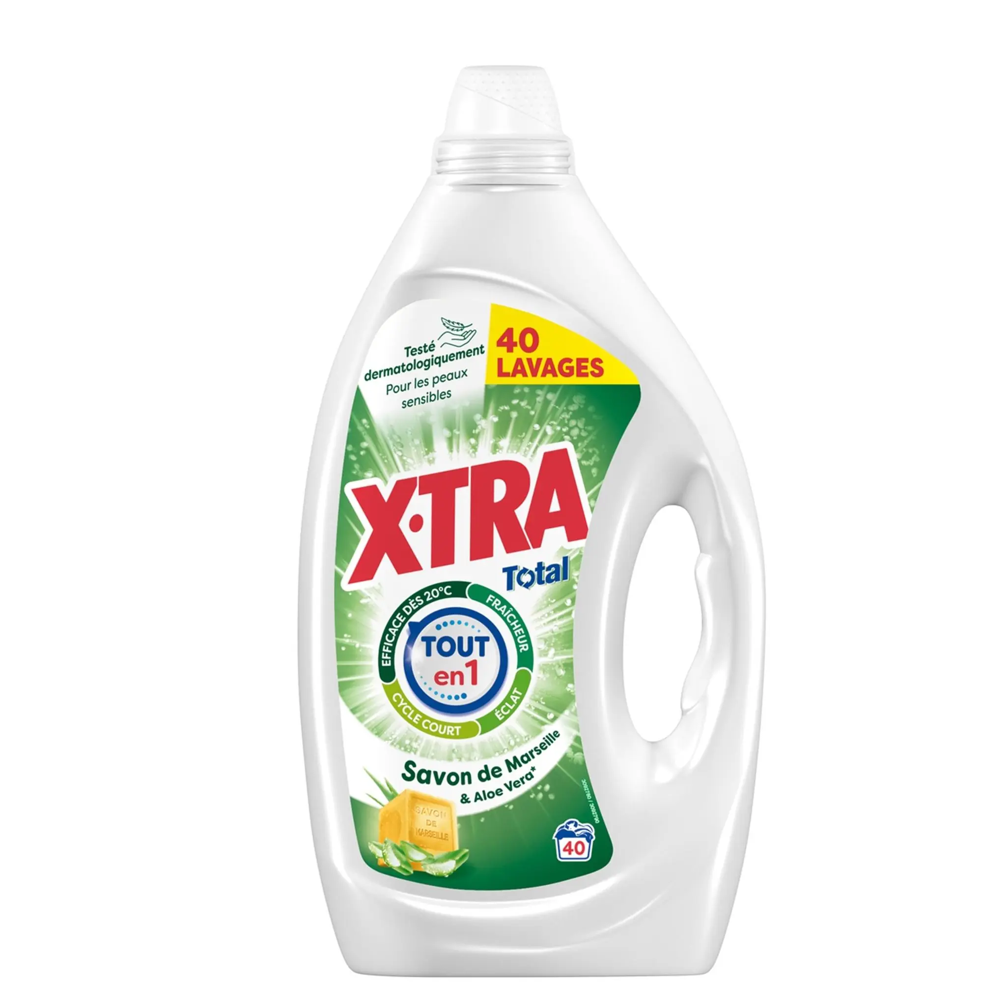 X-TRA Lessive liquide savon de marseille et aloé vera