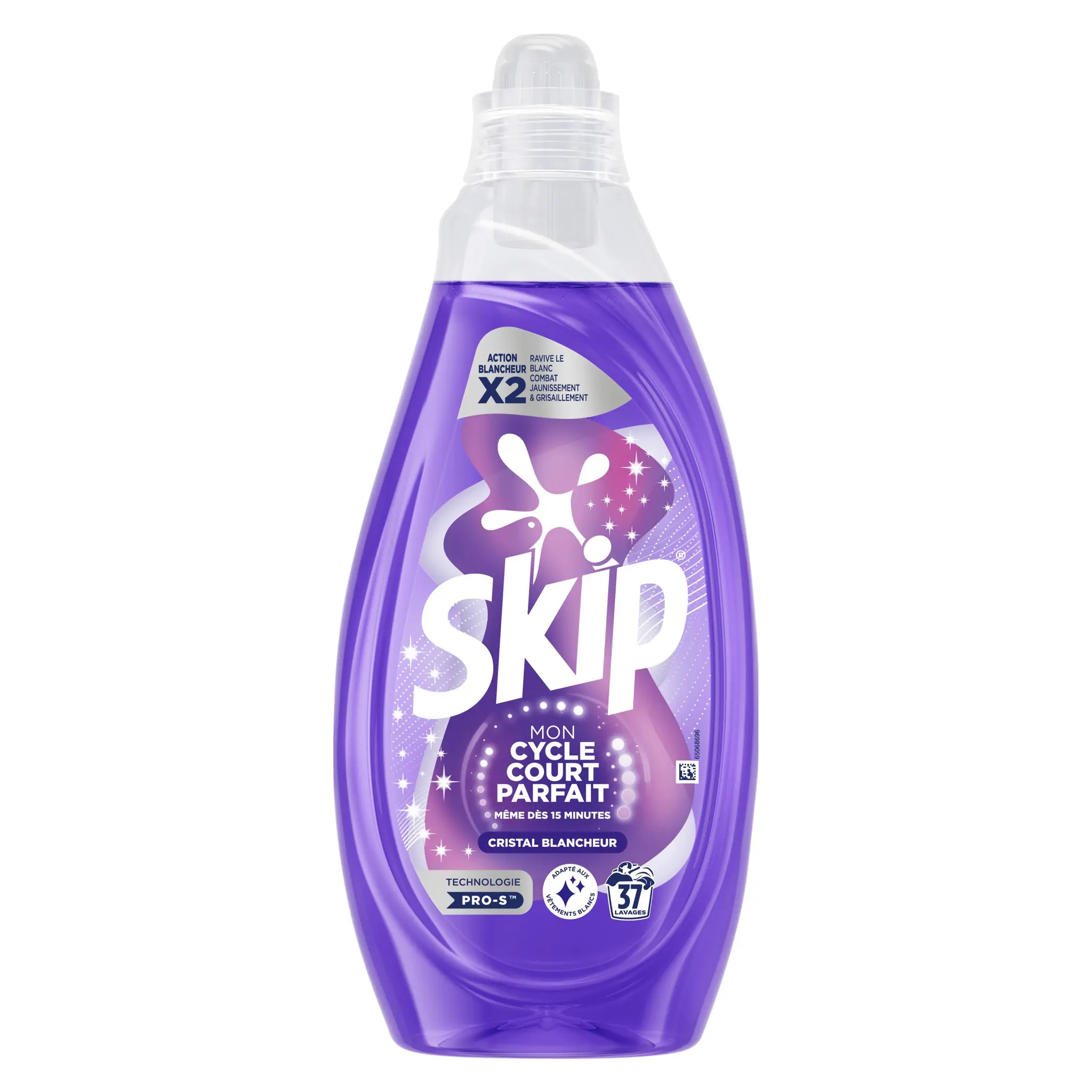 SKIP Lessive liquide cycle court parfait cristal blancheur