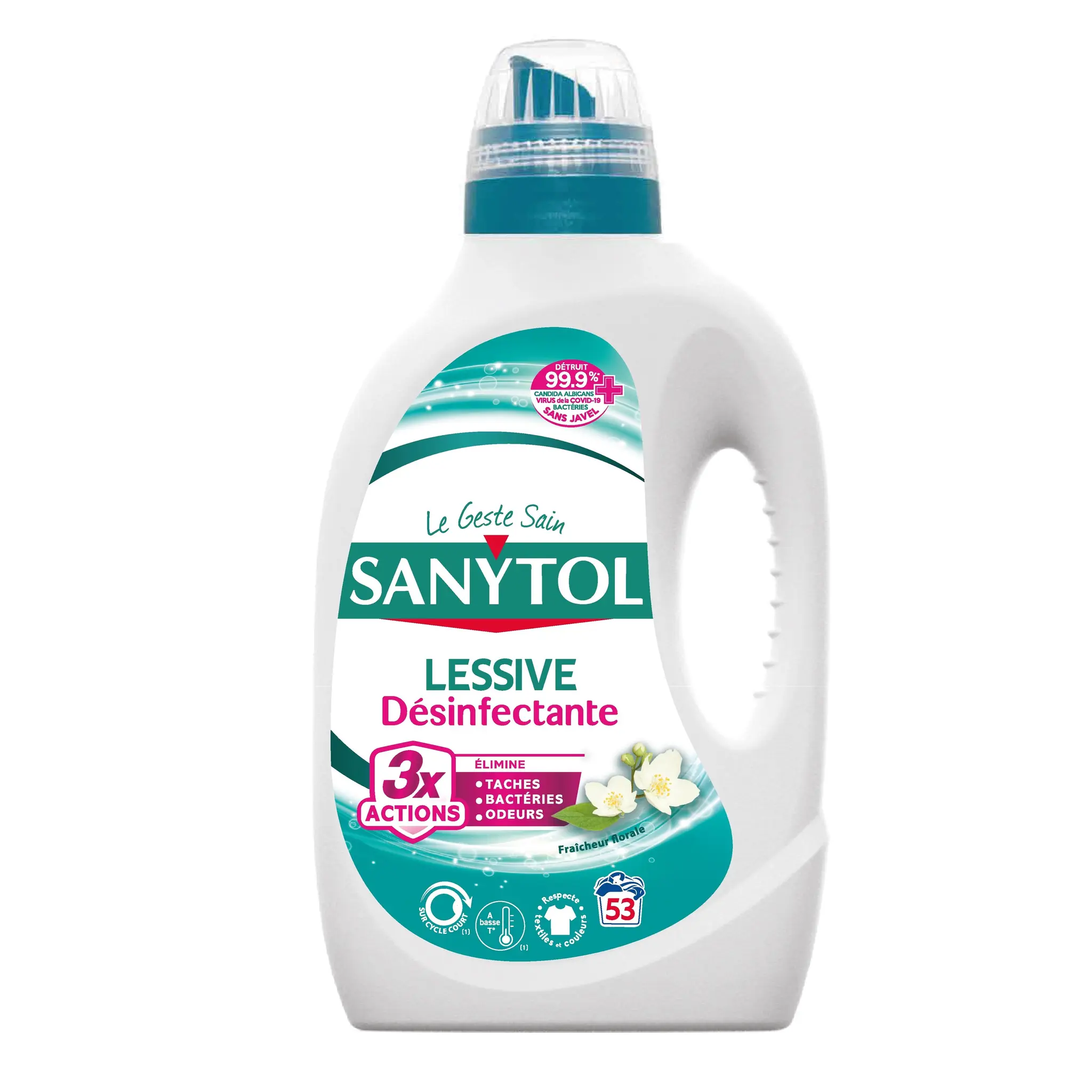 SANYTOL Lessive liquide désinfectante fraîcheur florale