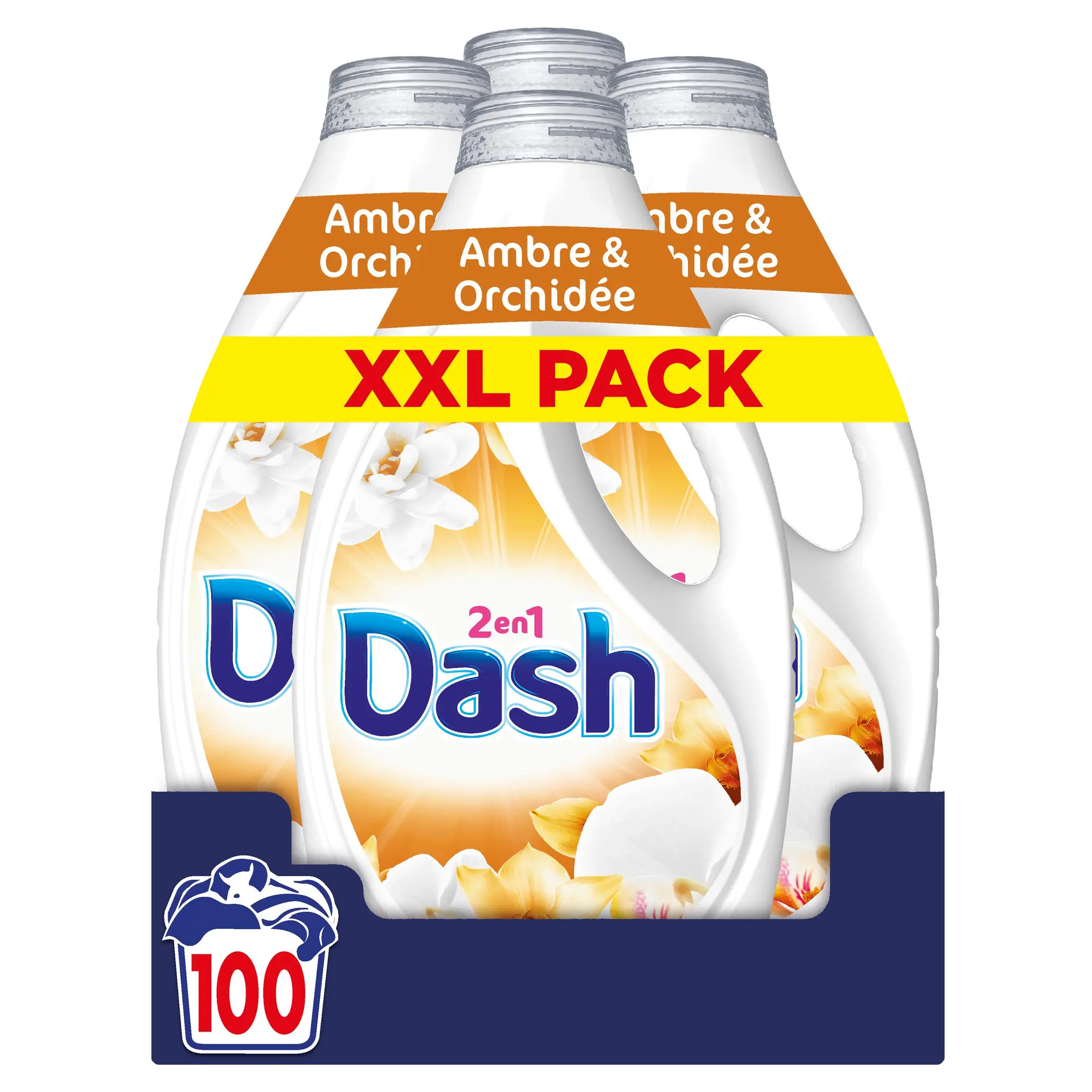 DASH Lessive liquide ambre et orchidée