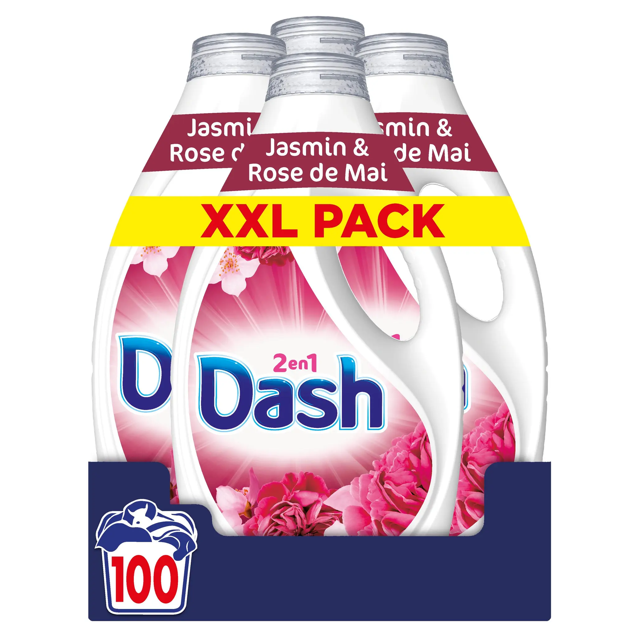 DASH Lessive liquide jasmin et rose de mai