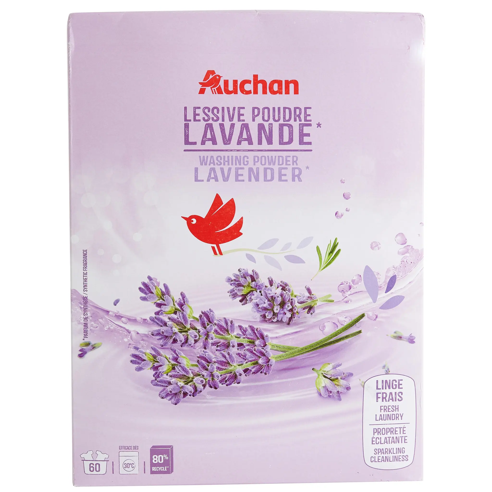 AUCHAN Lessive poudre Lavande
