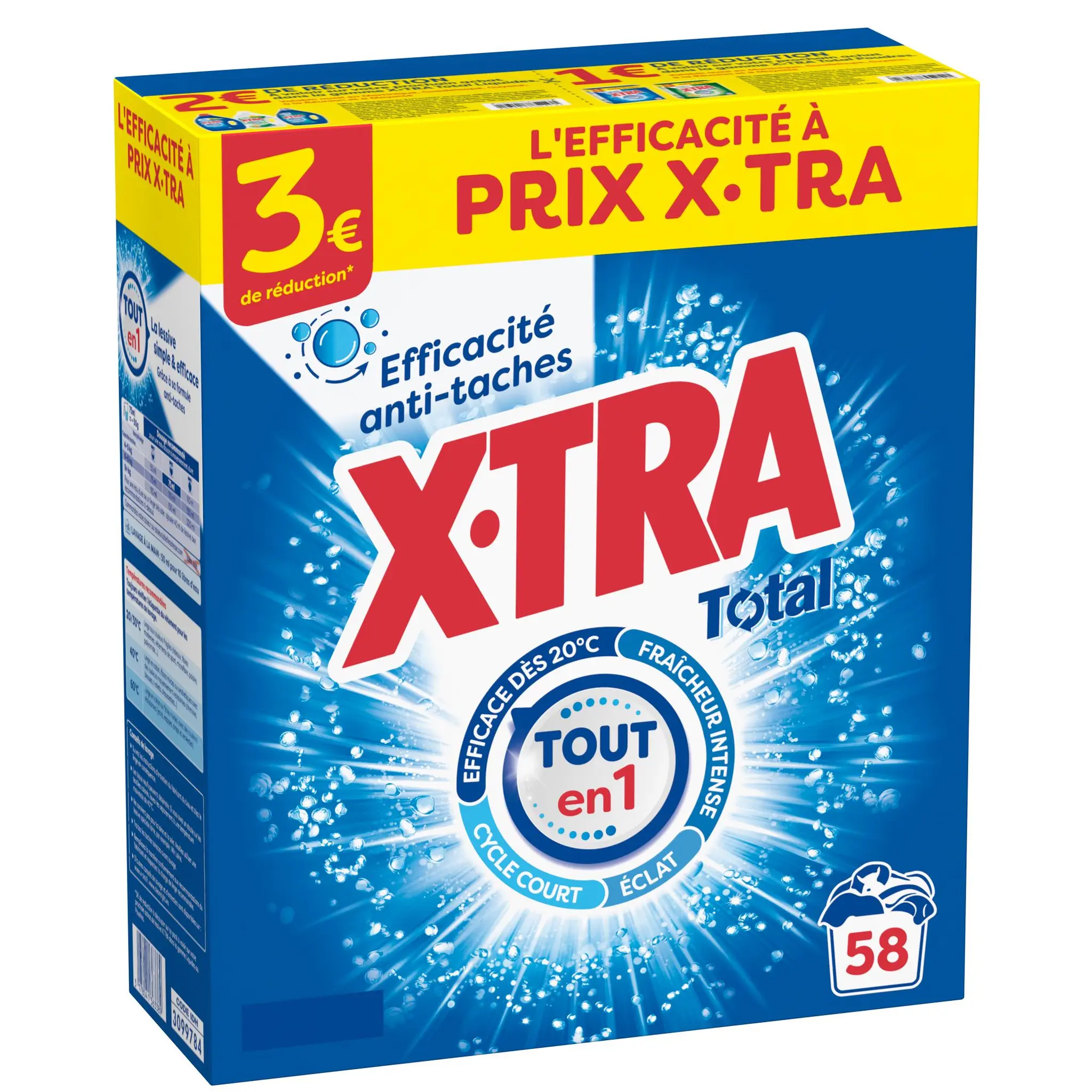 X-TRA Lessive en poudre total 4+1