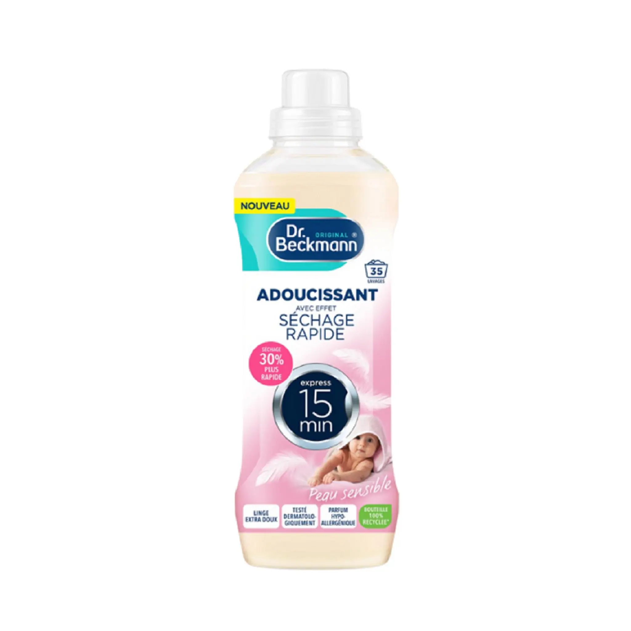 DR BECKMANN Adoucissant liquide peaux sensibles séchage rapide