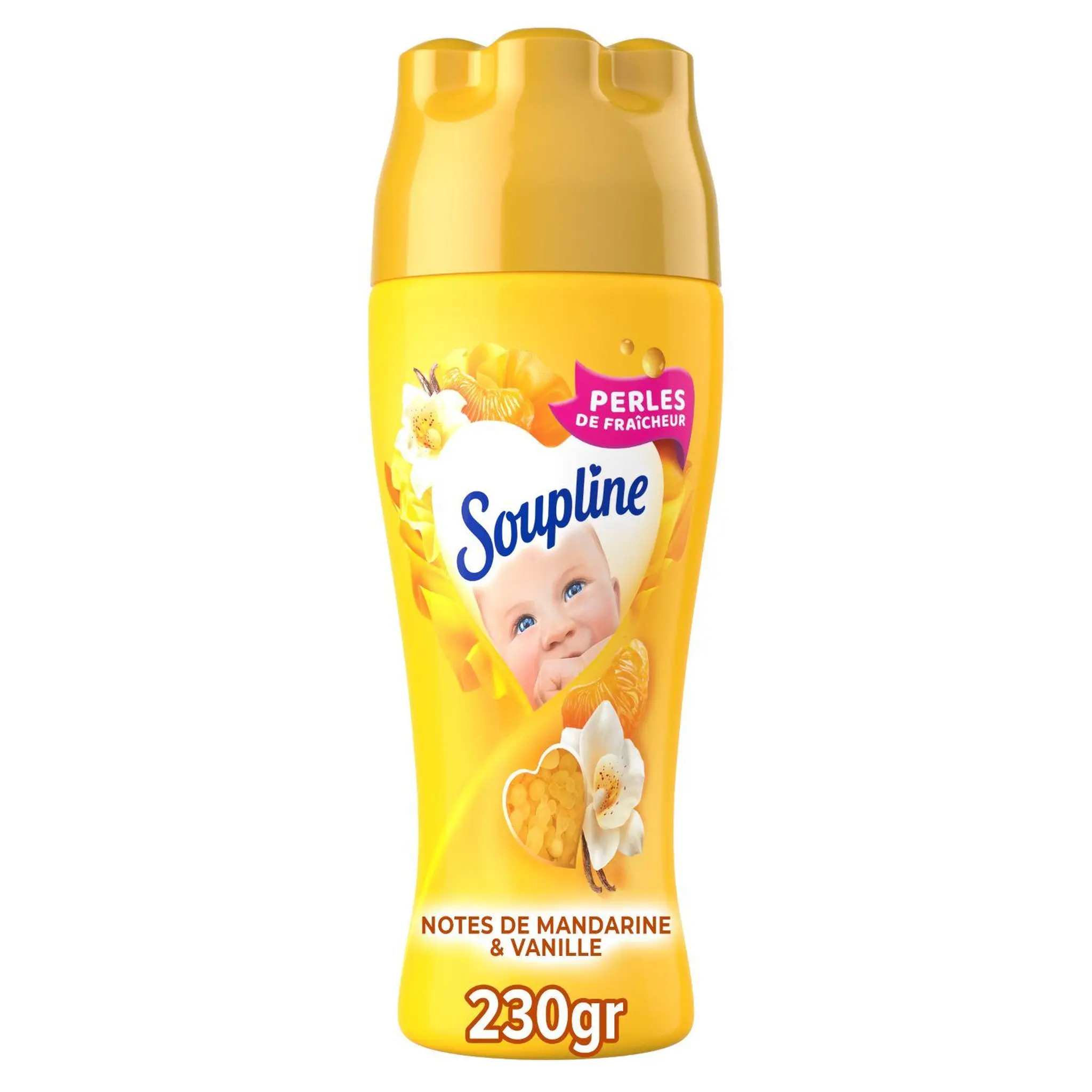 SOUPLINE Adoucissant perles de fraîcheur parfum mandarine et vanille