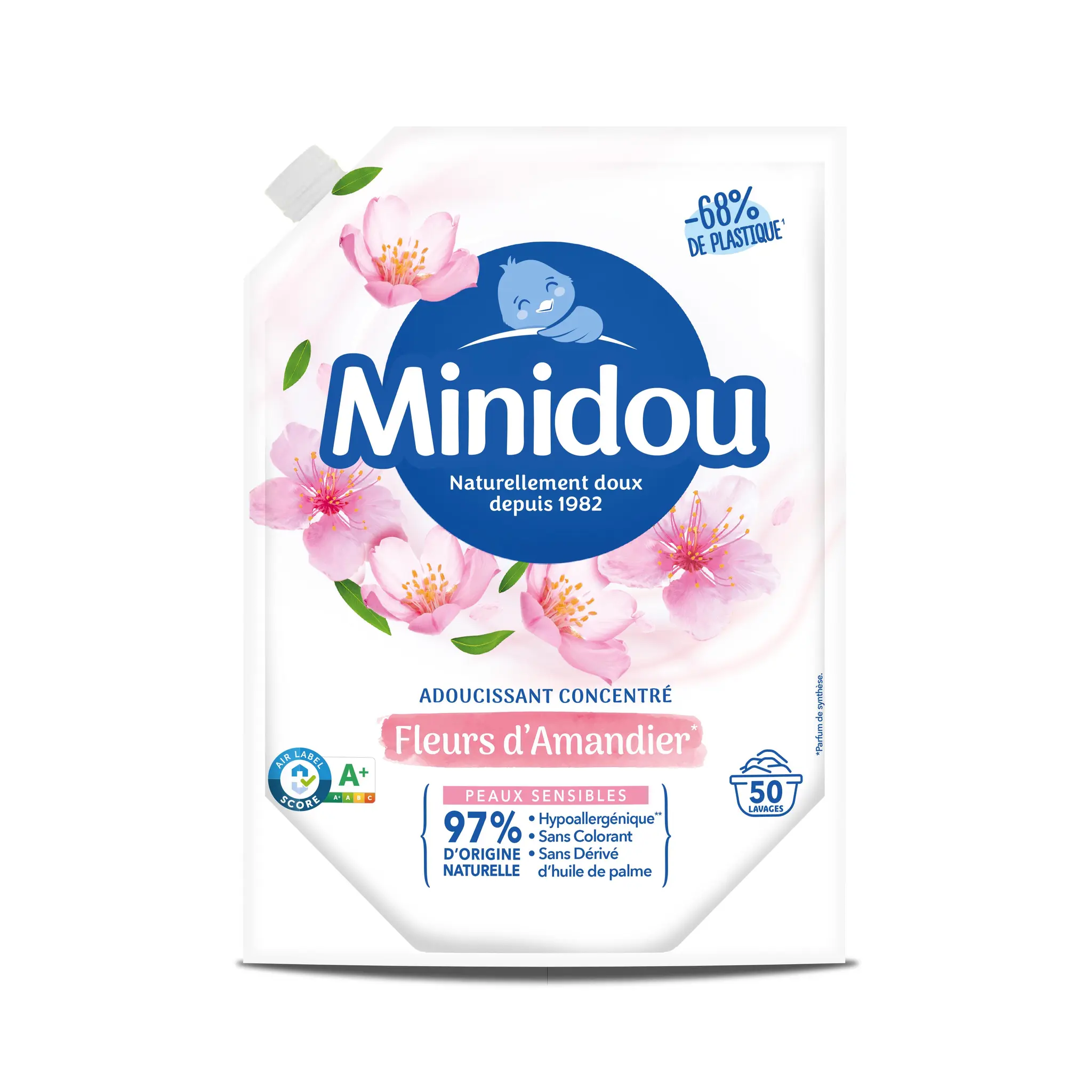 MINIDOU Assouplissant liquide hypoallergénique fleurs d'amandier