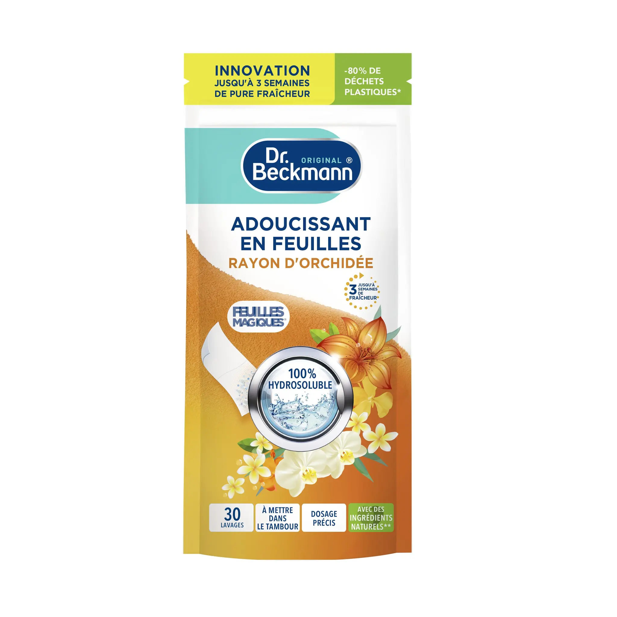 DR BECKMANN Adoucissant en feuilles rayon d'orchidée
