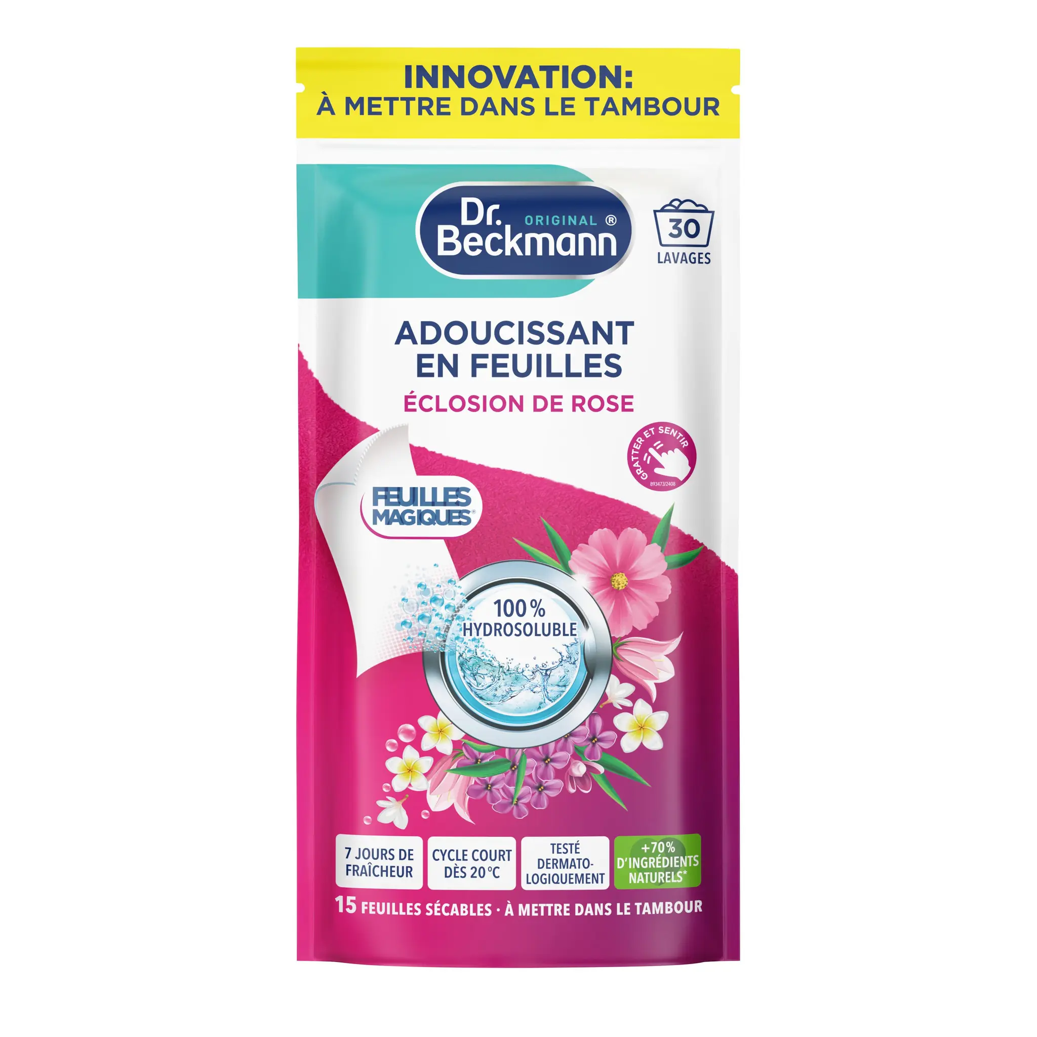 DR BECKMANN Adoucissant en feuilles éclosion de rose