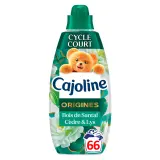 CAJOLINE Assouplissant liquide cycle court bois de santal cèdre et lys