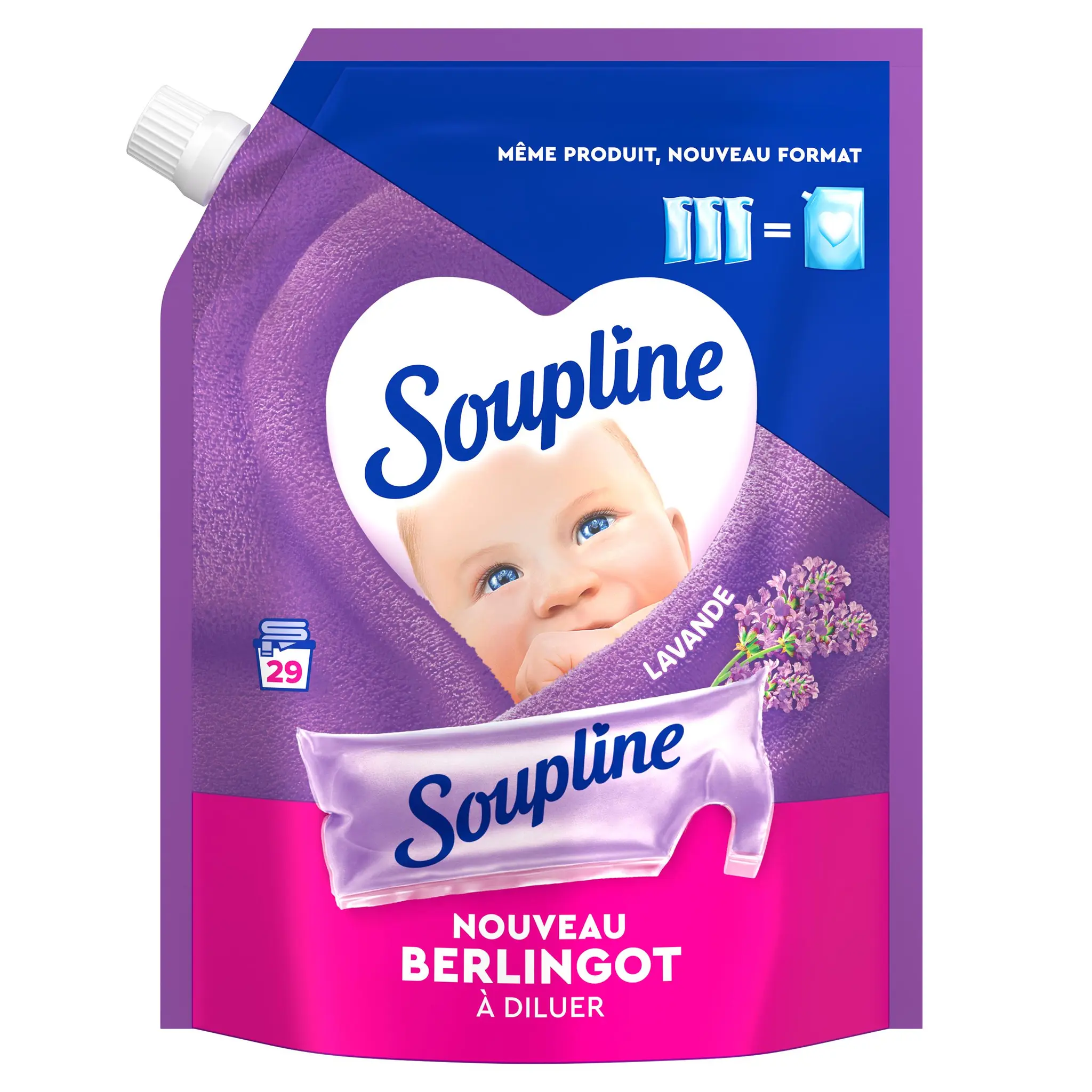 SOUPLINE Adoucissant à diluer liquide lavande