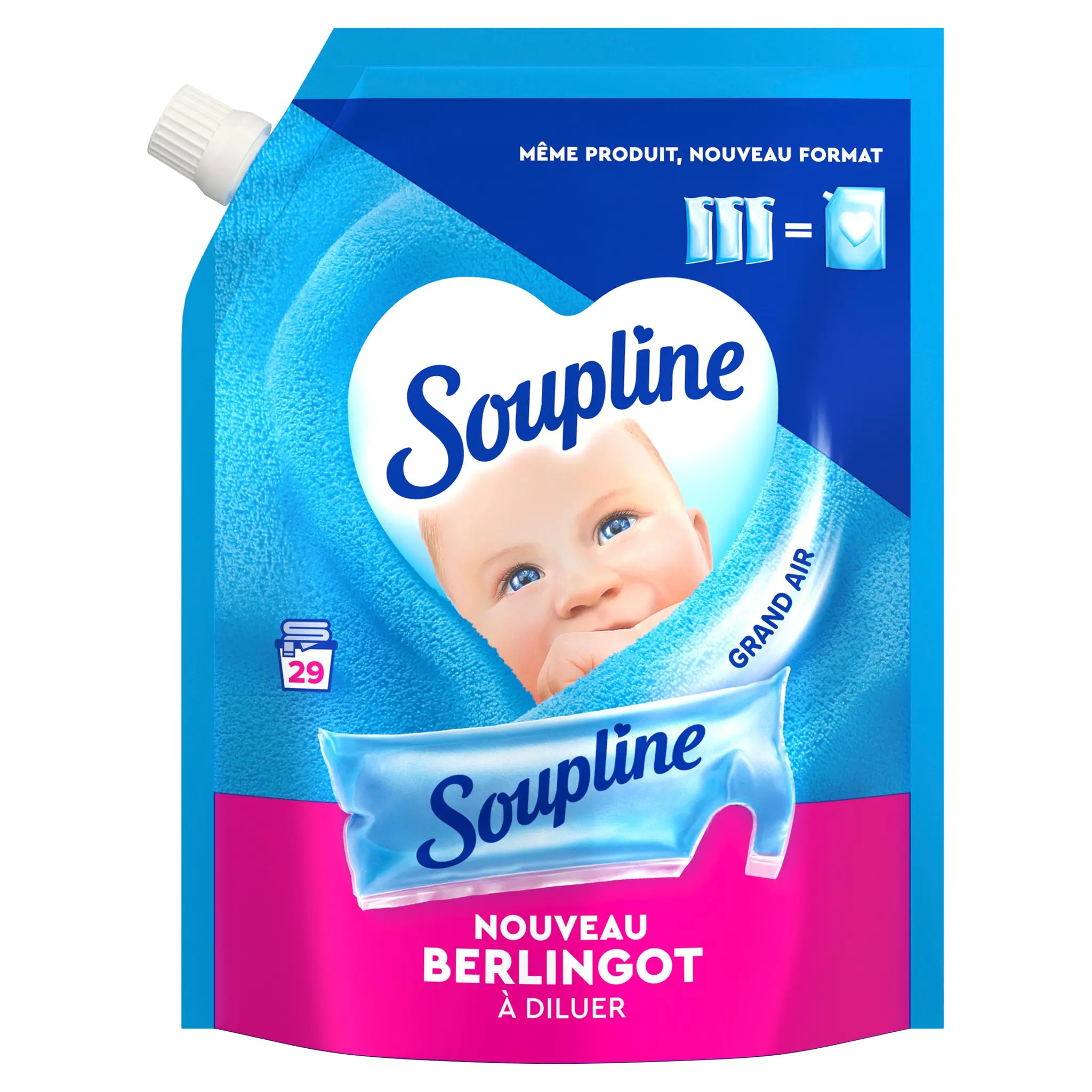 SOUPLINE Adoucissant à diluer saveur grand air