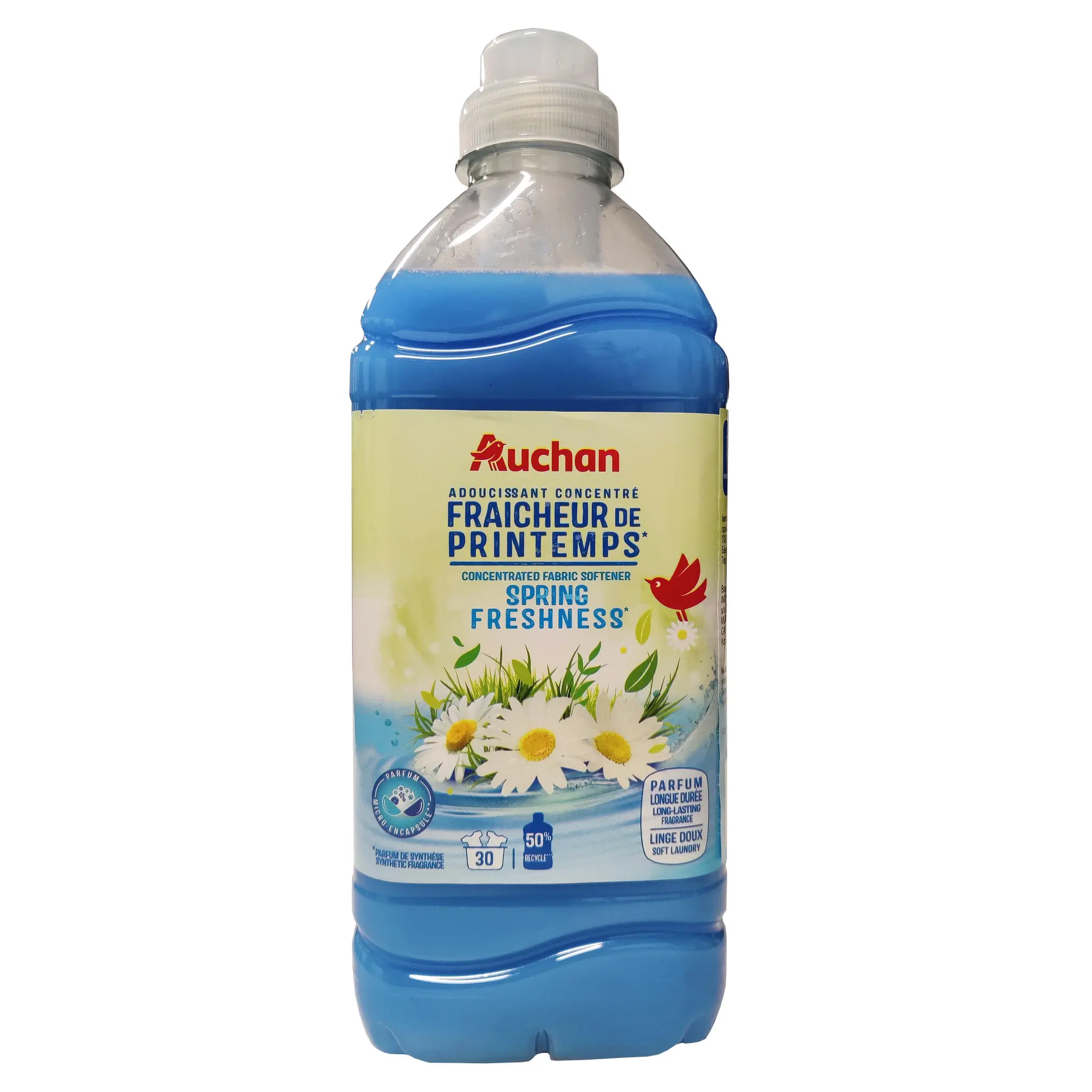 AUCHAN Adoucissant liquide concentré fraîcheur de printemps