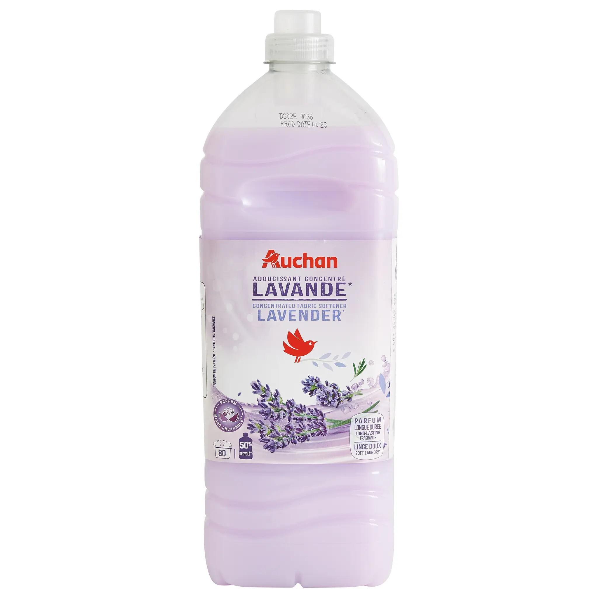 AUCHAN Adoucissant liquide concentré Lavande