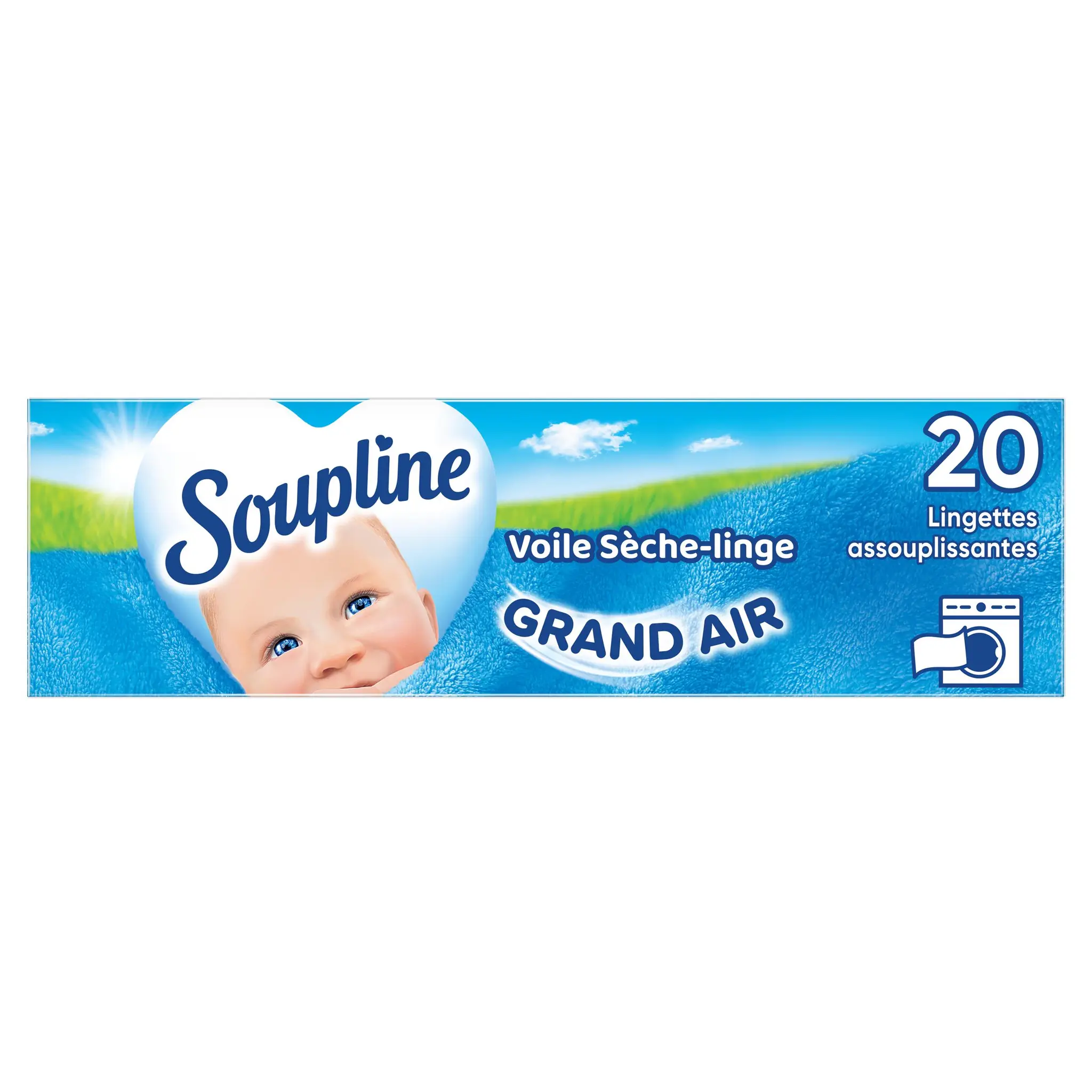 SOUPLINE Lingettes assouplissantes grand air