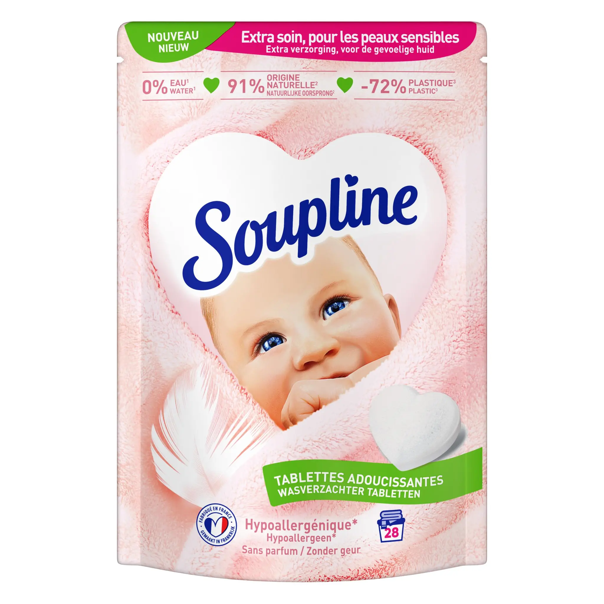 SOUPLINE Adoucissant en tablettes hypoallergénique