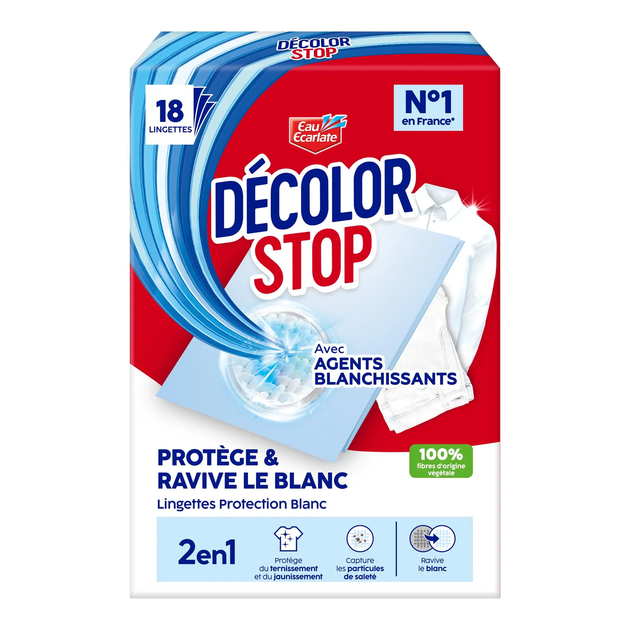DECOLOR STOP Lingettes ravive le blanc