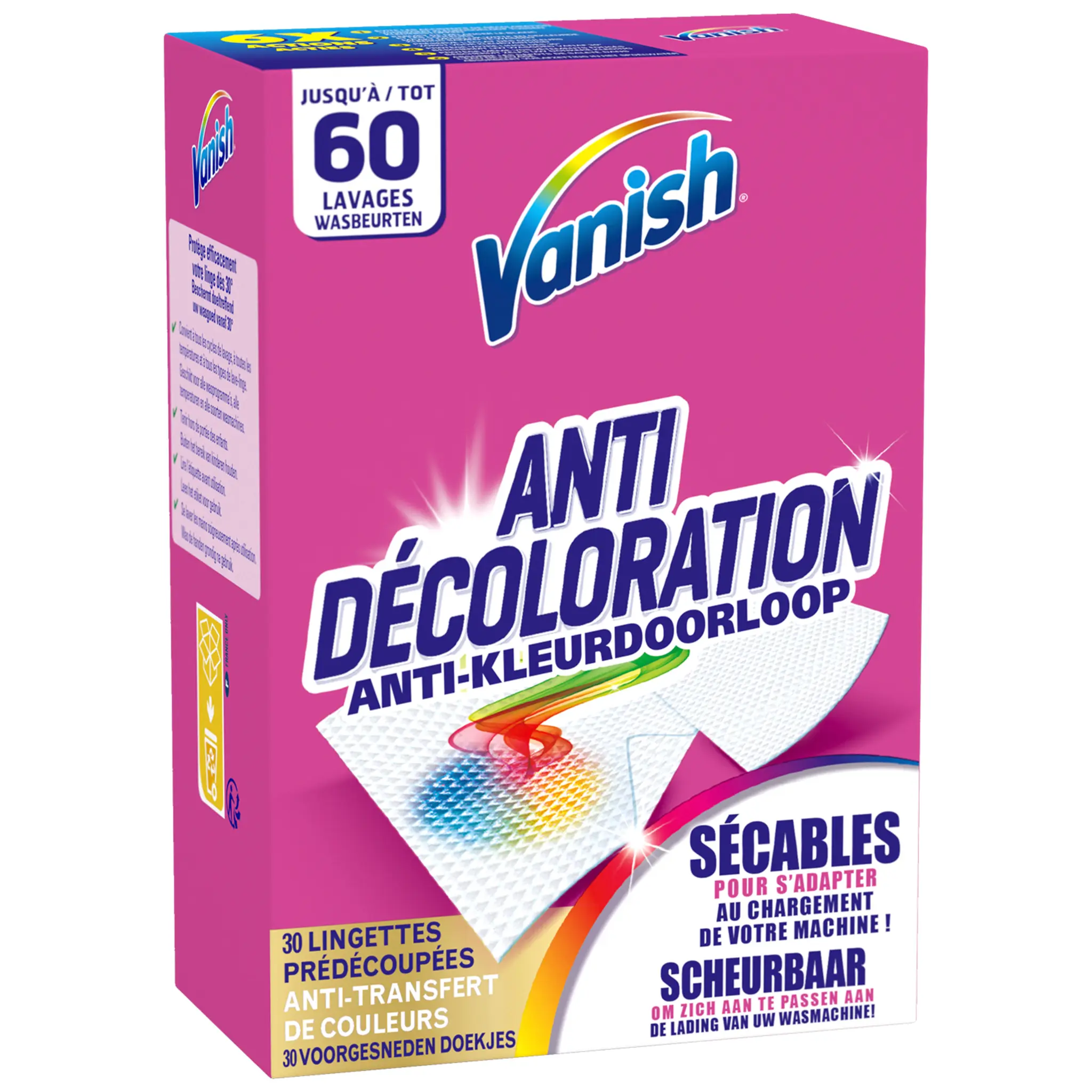 VANISH Lingettes anti-décoloration