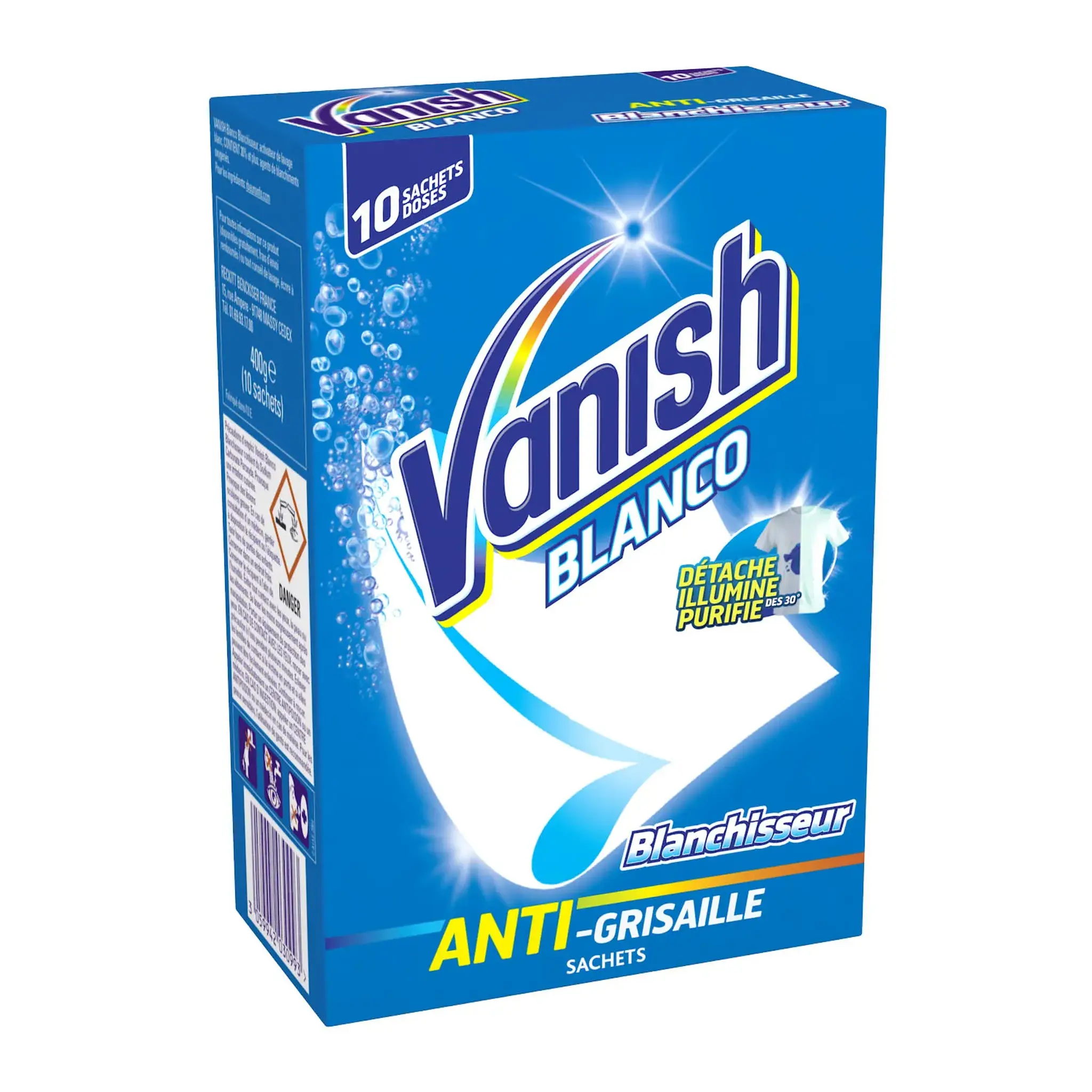 VANISH Blanco sachets blanchisseur anti-grisaille