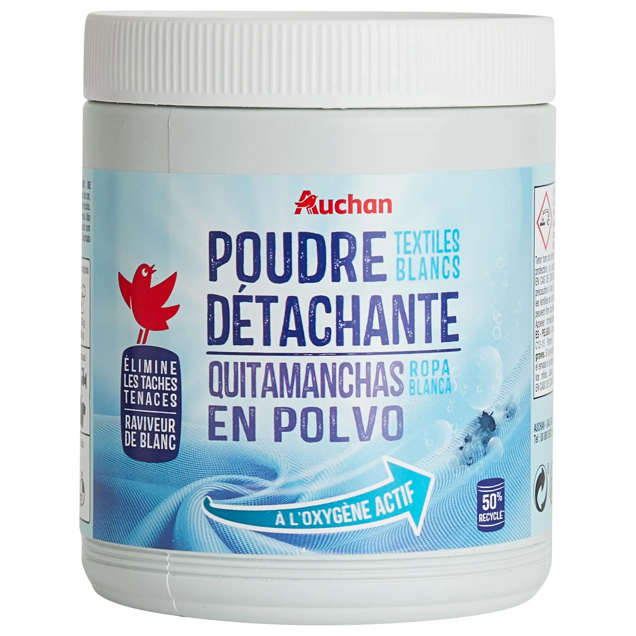 AUCHAN Poudre détachante textiles blancs