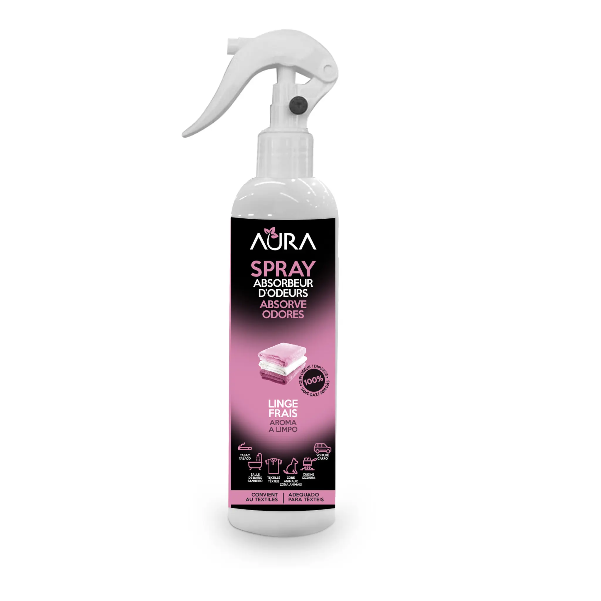 AURA Absorbeur d'odeurs spray multi-usages