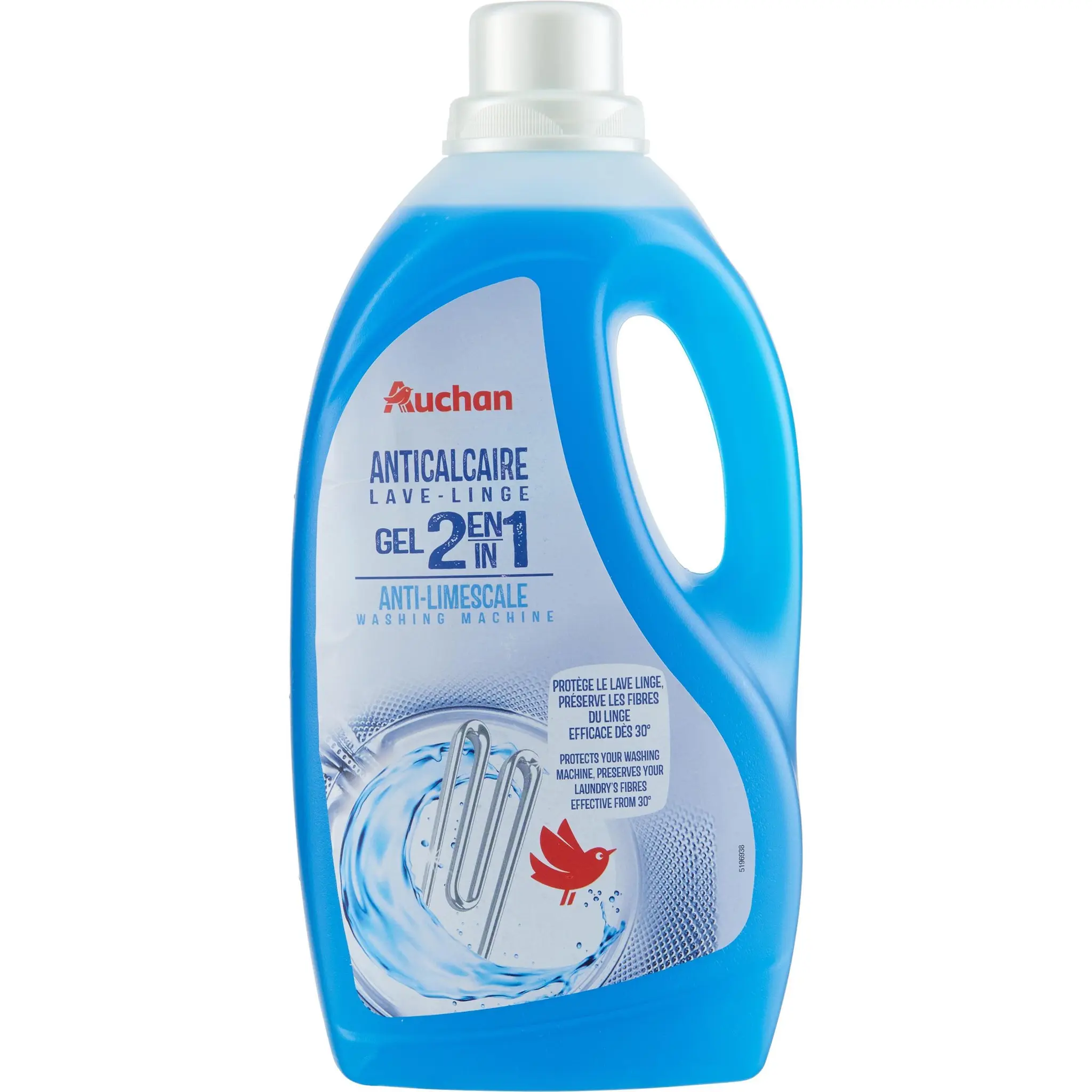 AUCHAN Gel anti-calcaire pour lave-linge 2 en 1