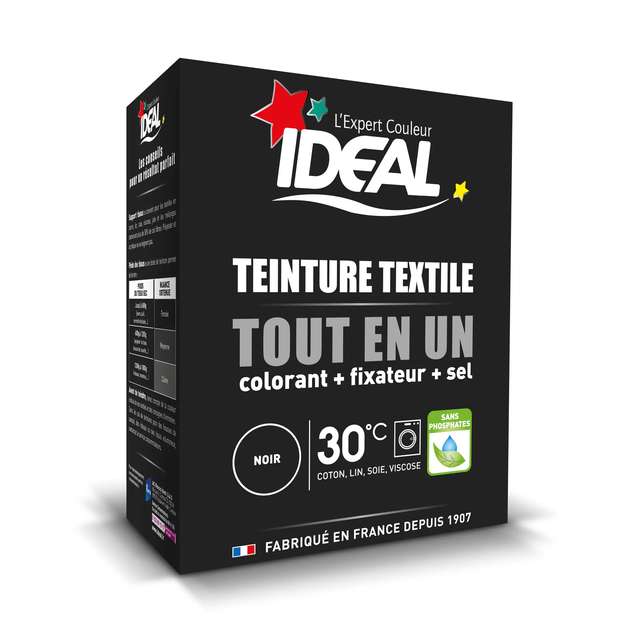 IDEAL Teinture textile tout en 1 noir