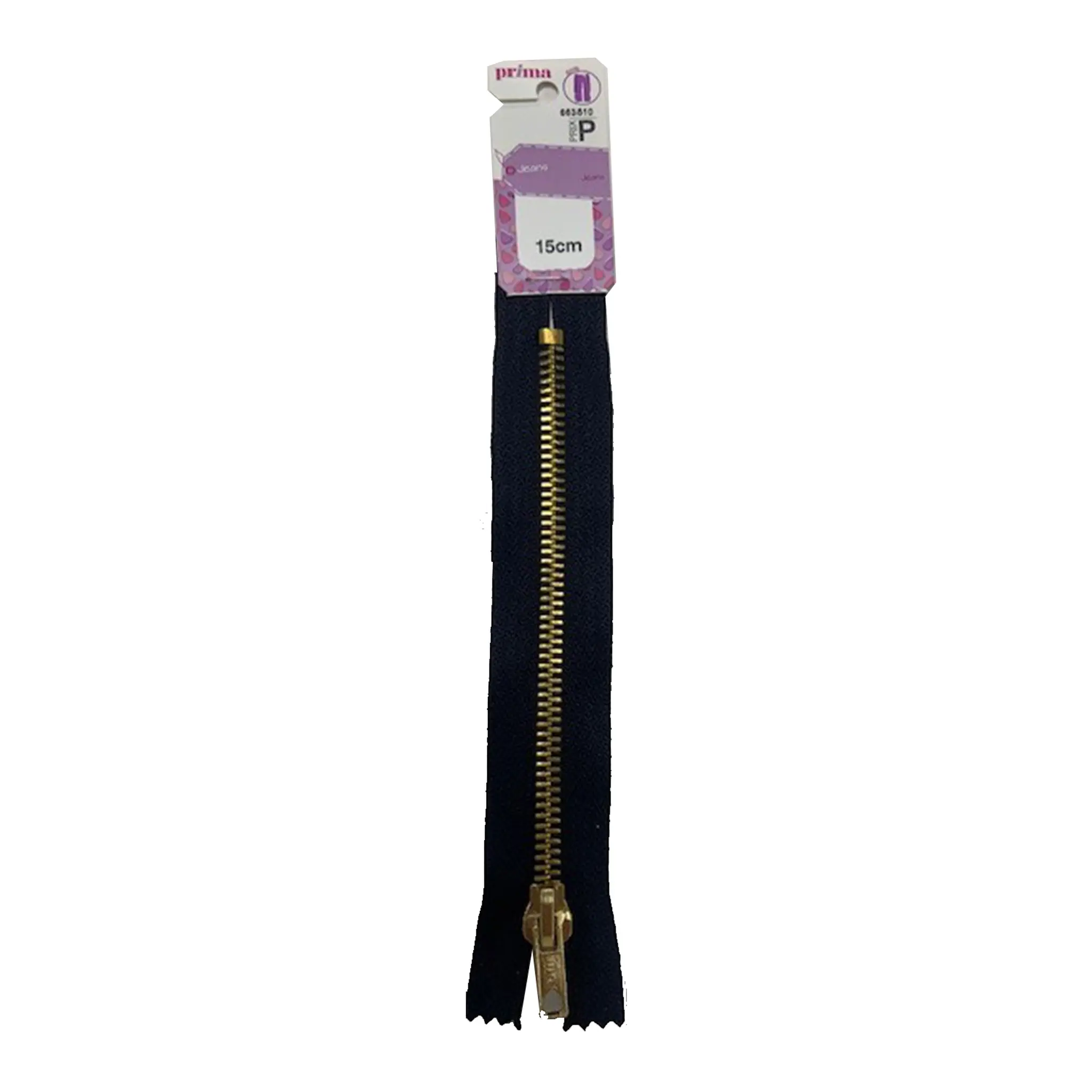 PRIMA Fermeture glissière jeans 15cm marine