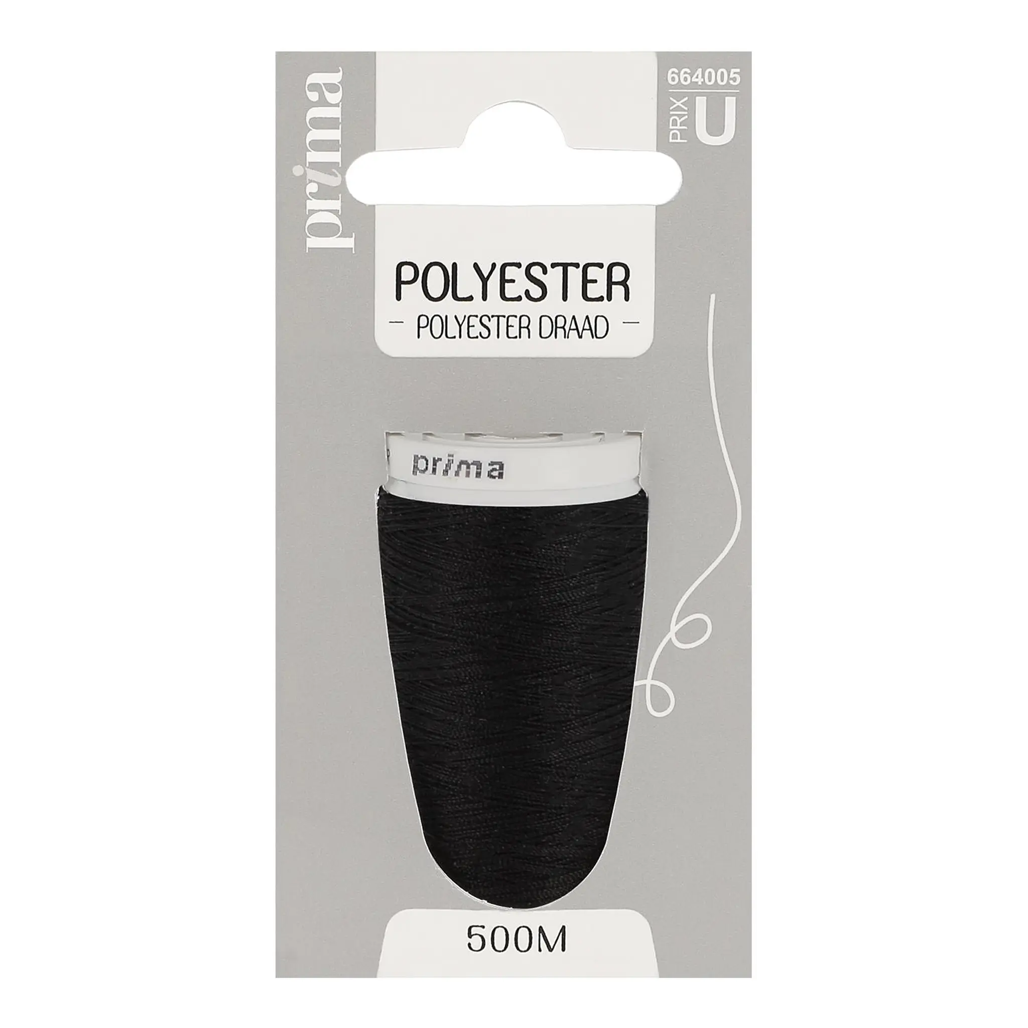 PRIMA Fil polyester noir 500m