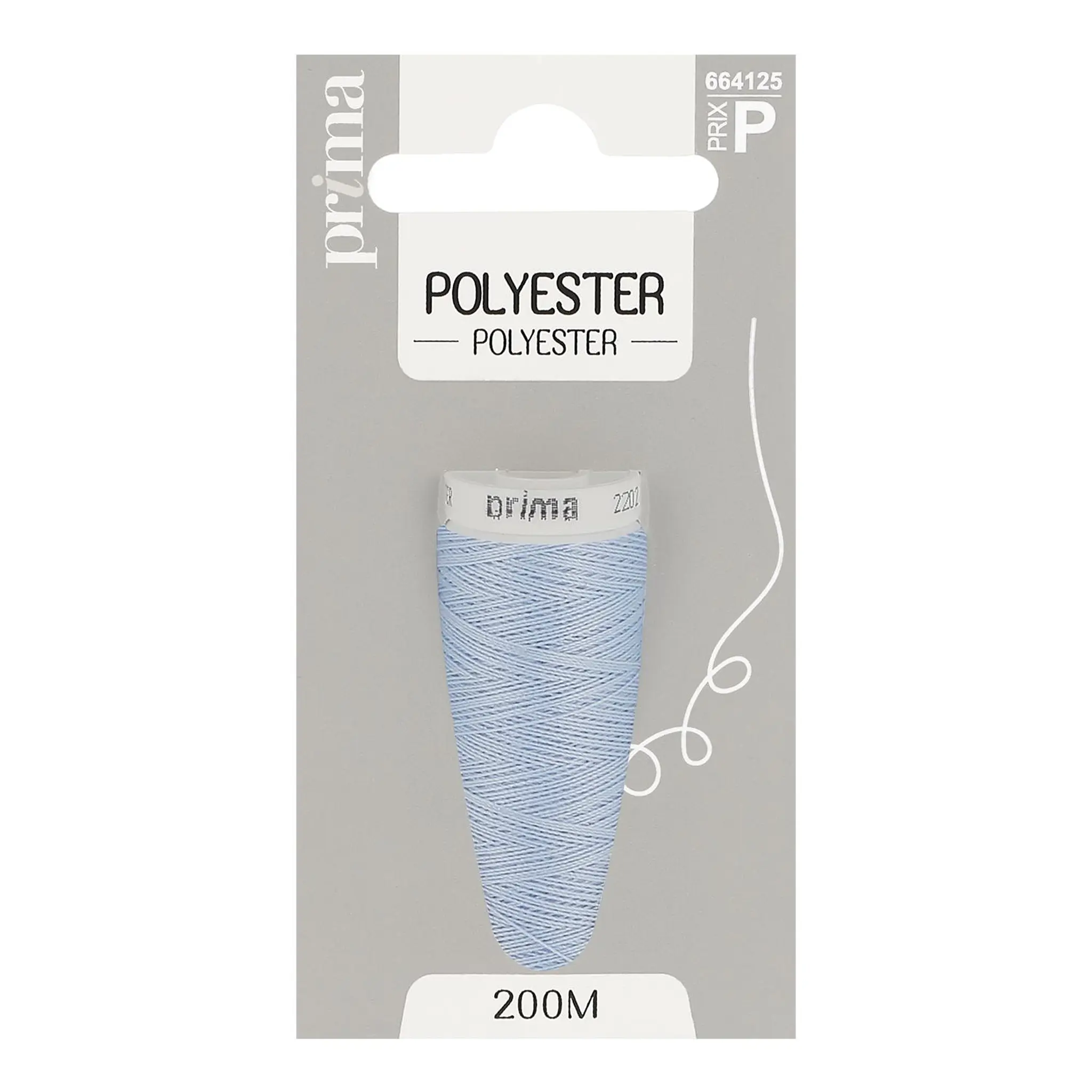 PRIMA Fil polyester bleu pale 200m