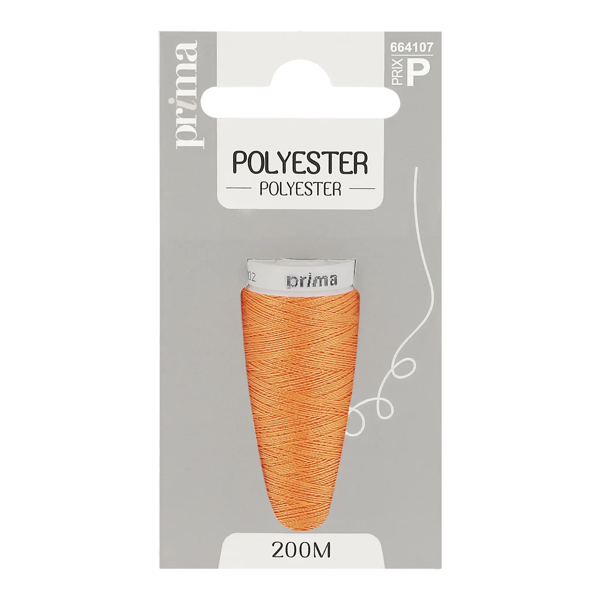 PRIMA Fil polyester orange 200m