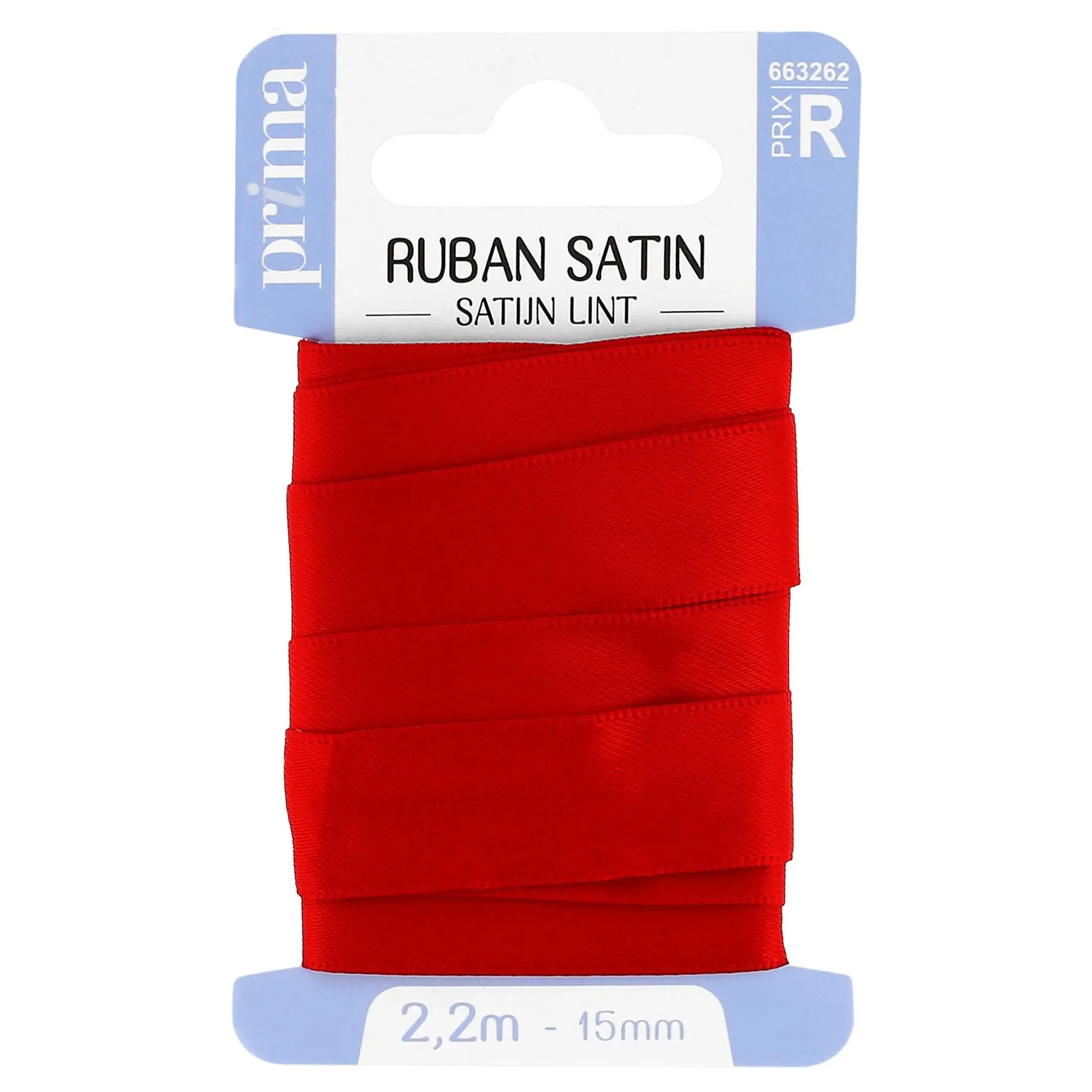 PRIMA Ruban satin assortiment foncé 2.2m x 15mm