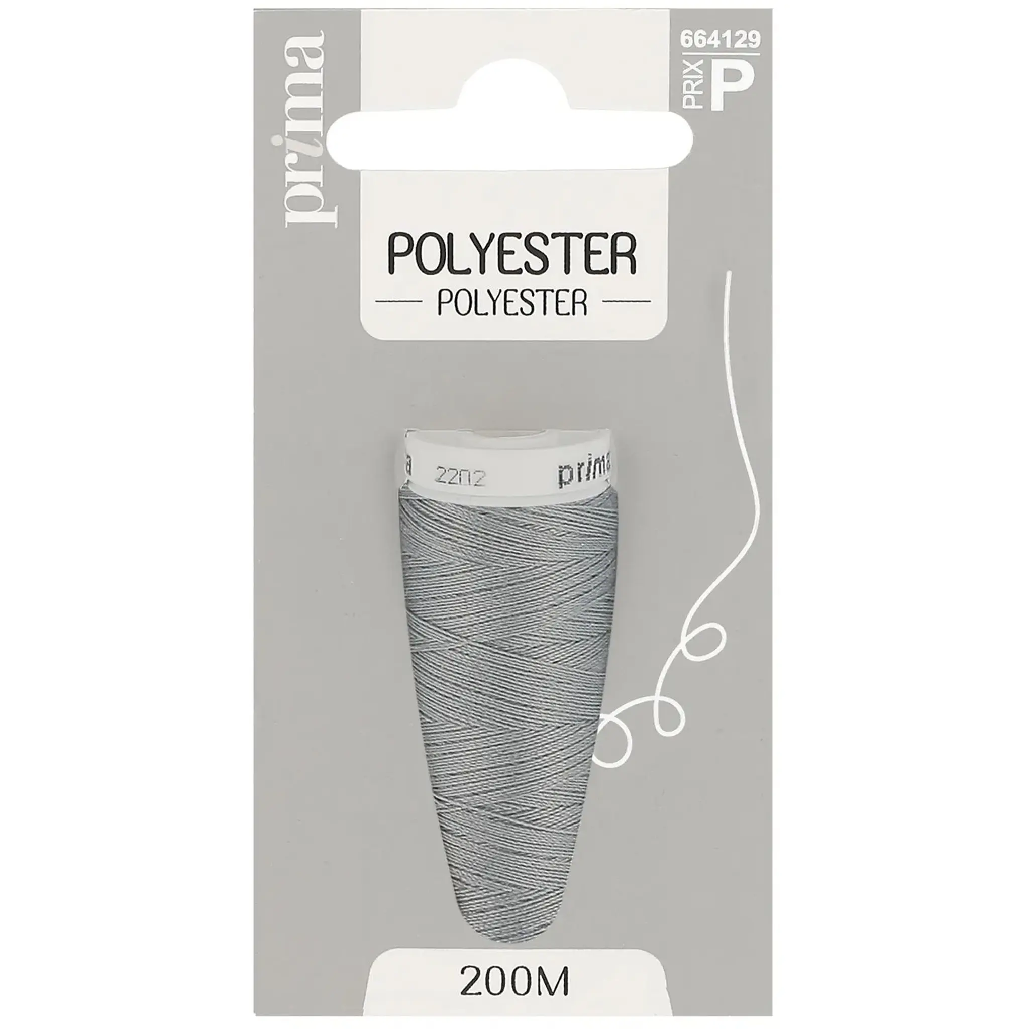 PRIMA Fil polyester argent 200m