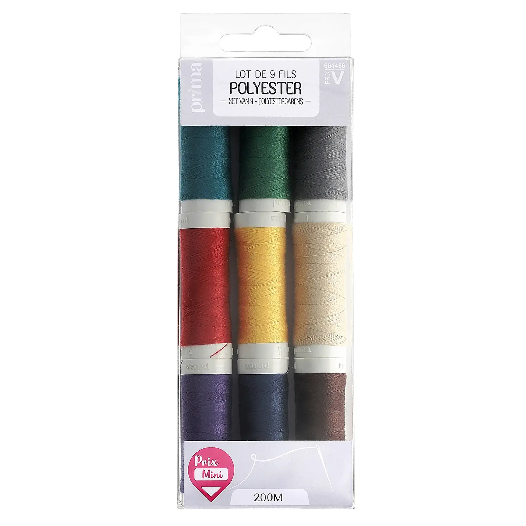 PRIMA Lot de fils polyester 200m