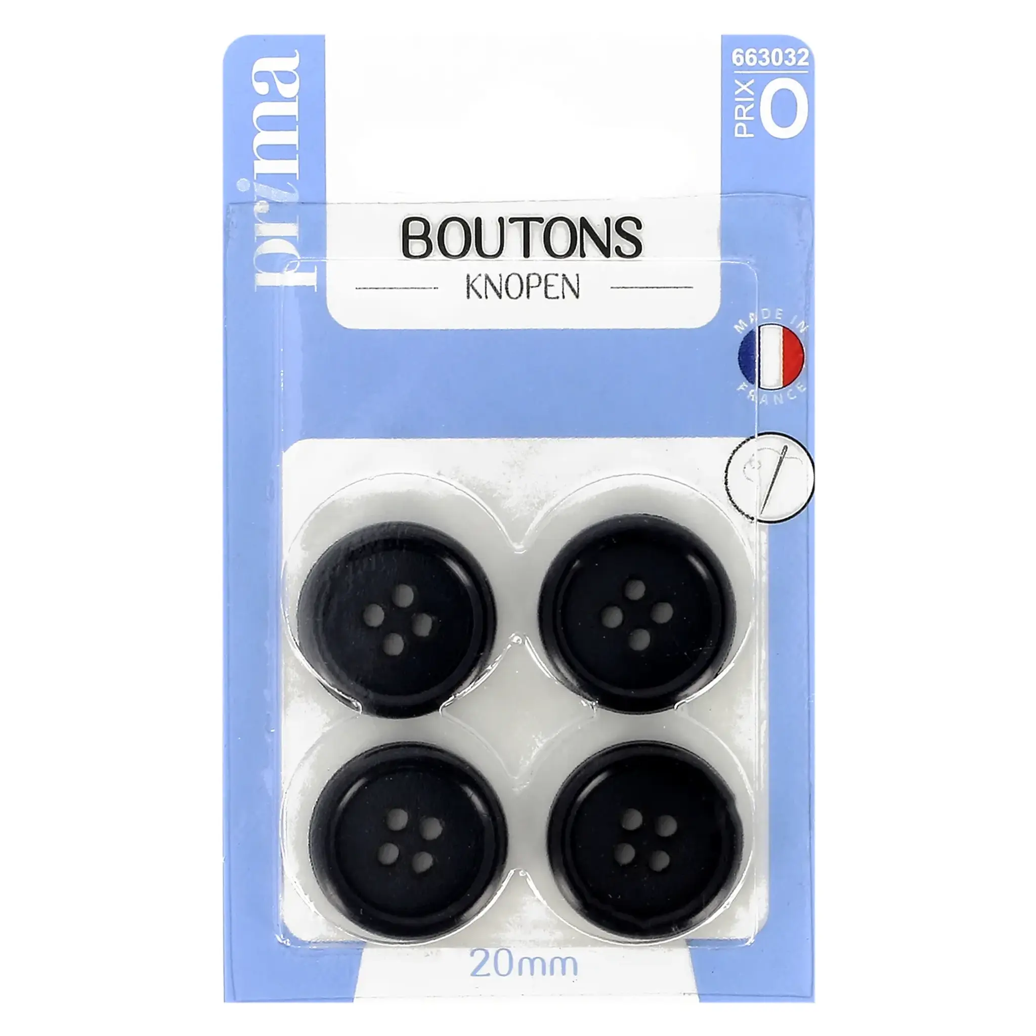 PRIMA Boutons marine 20mm