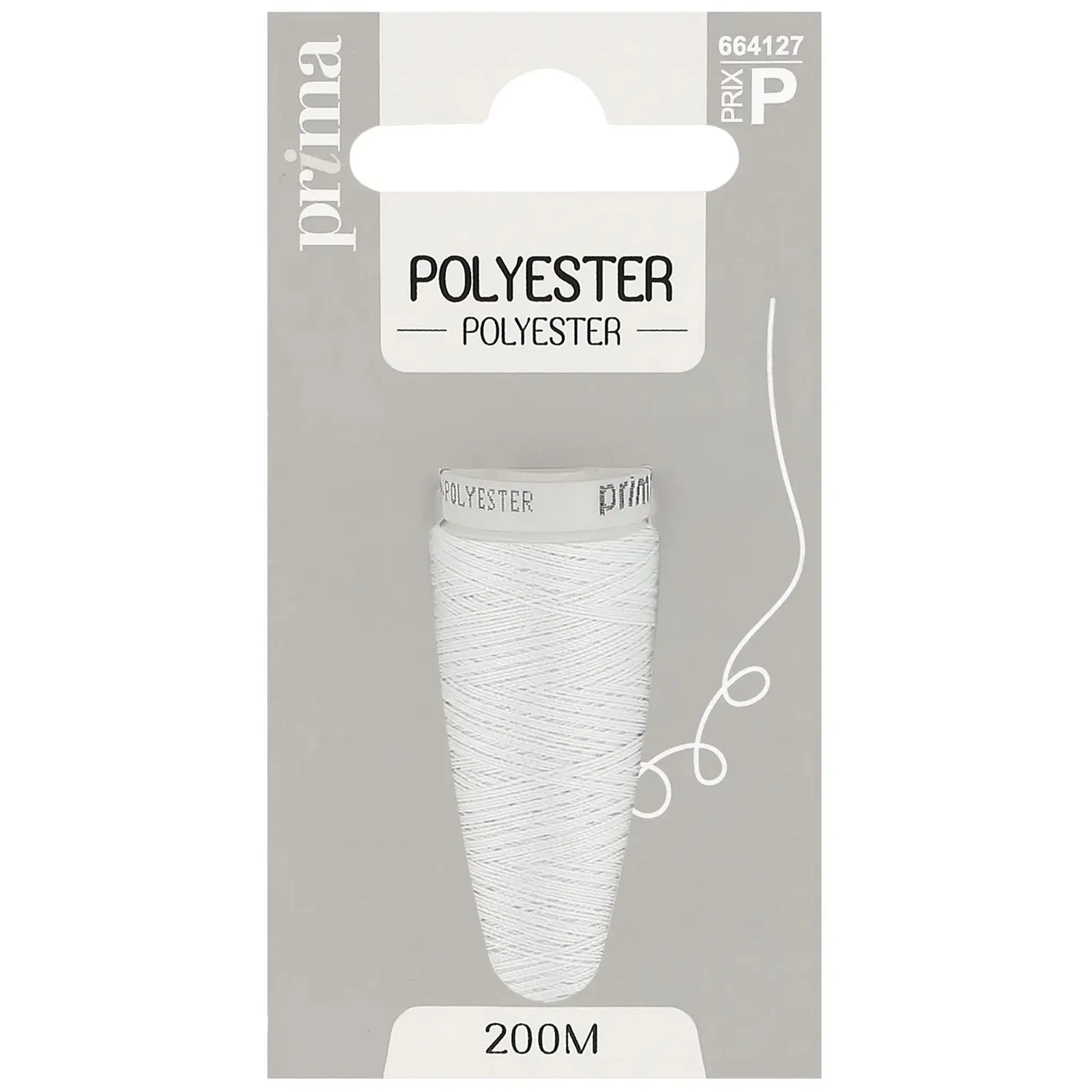 PRIMA Fil polyester gris 200m