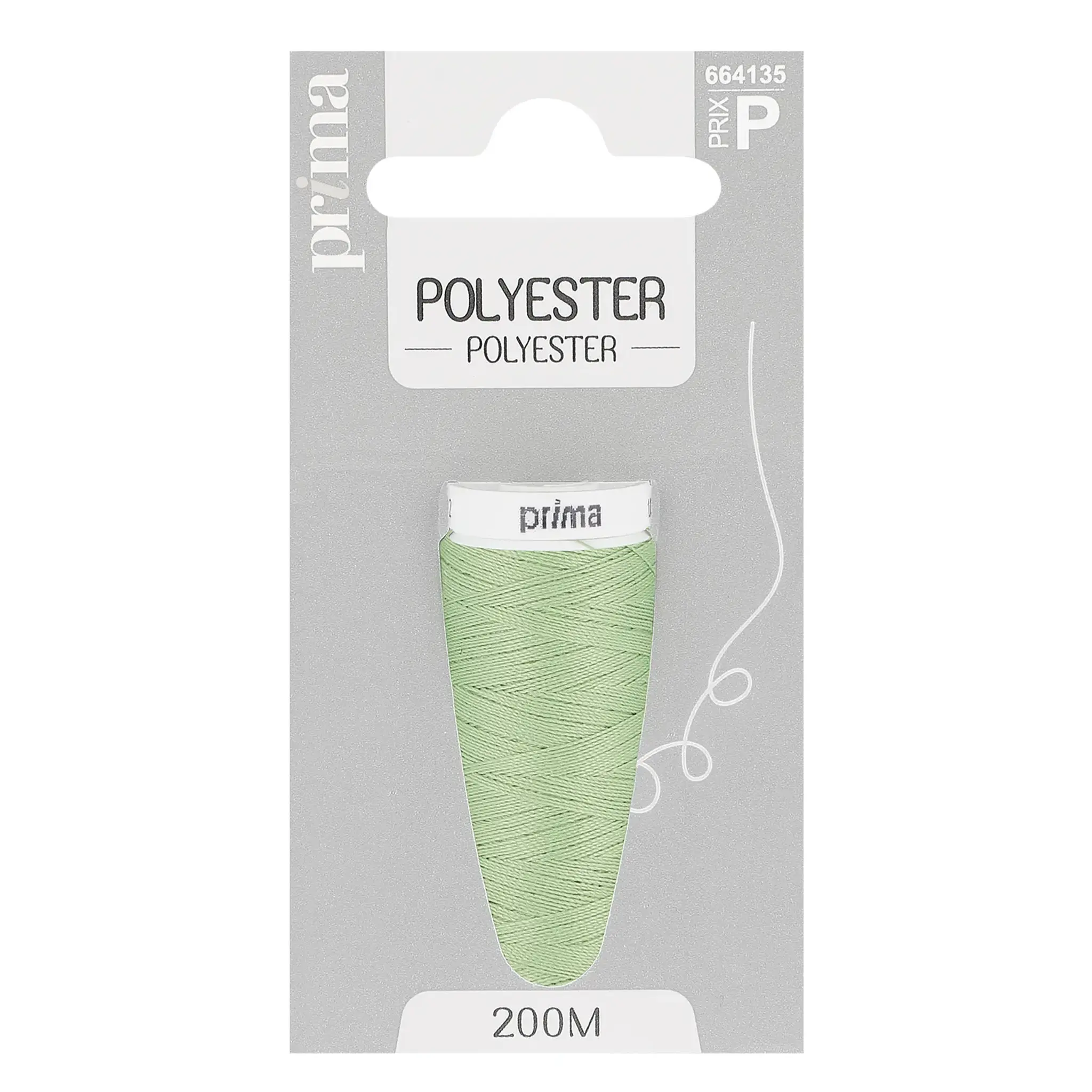 PRIMA Fil polyester vert clair 200m