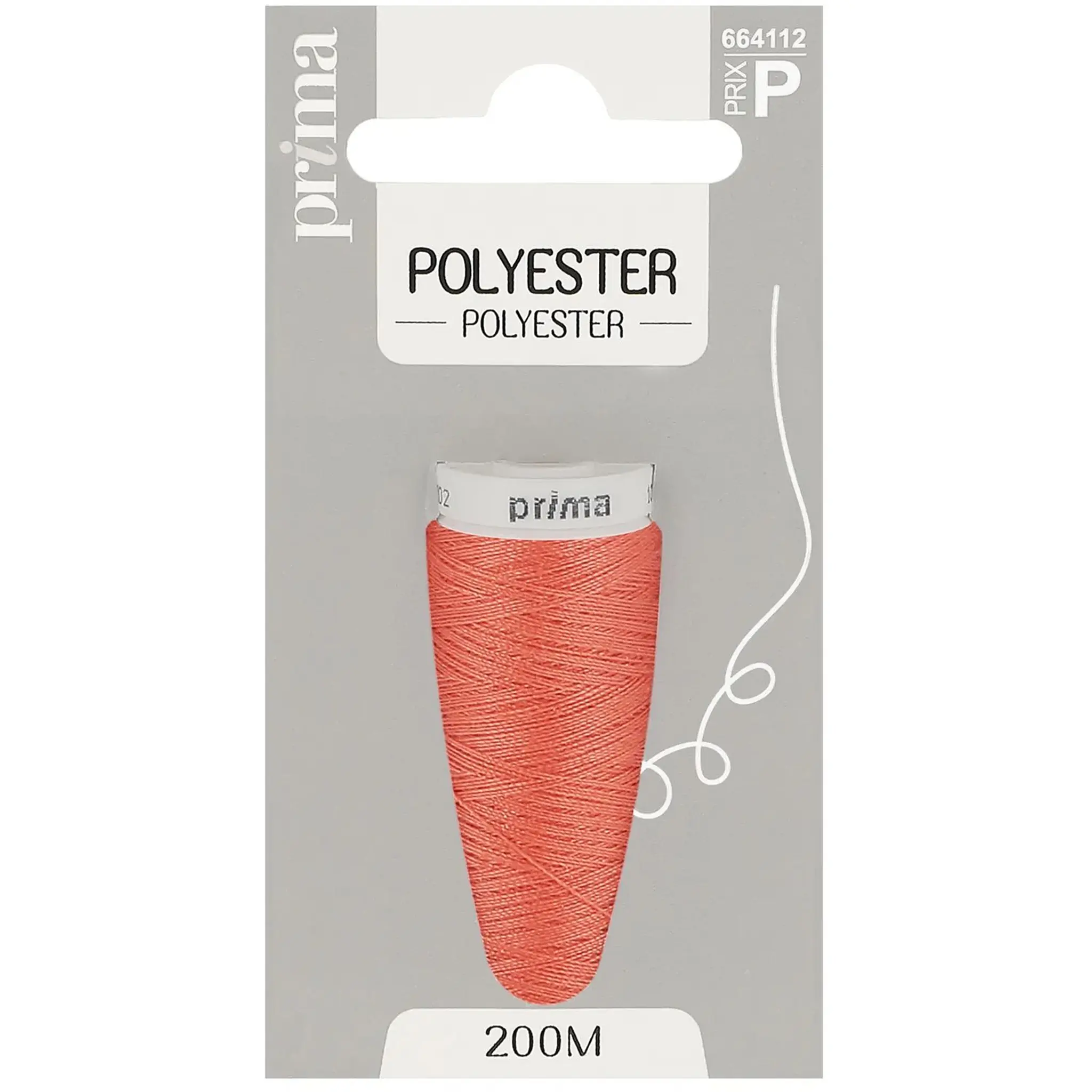 PRIMA Fil polyester bordeaux 200m