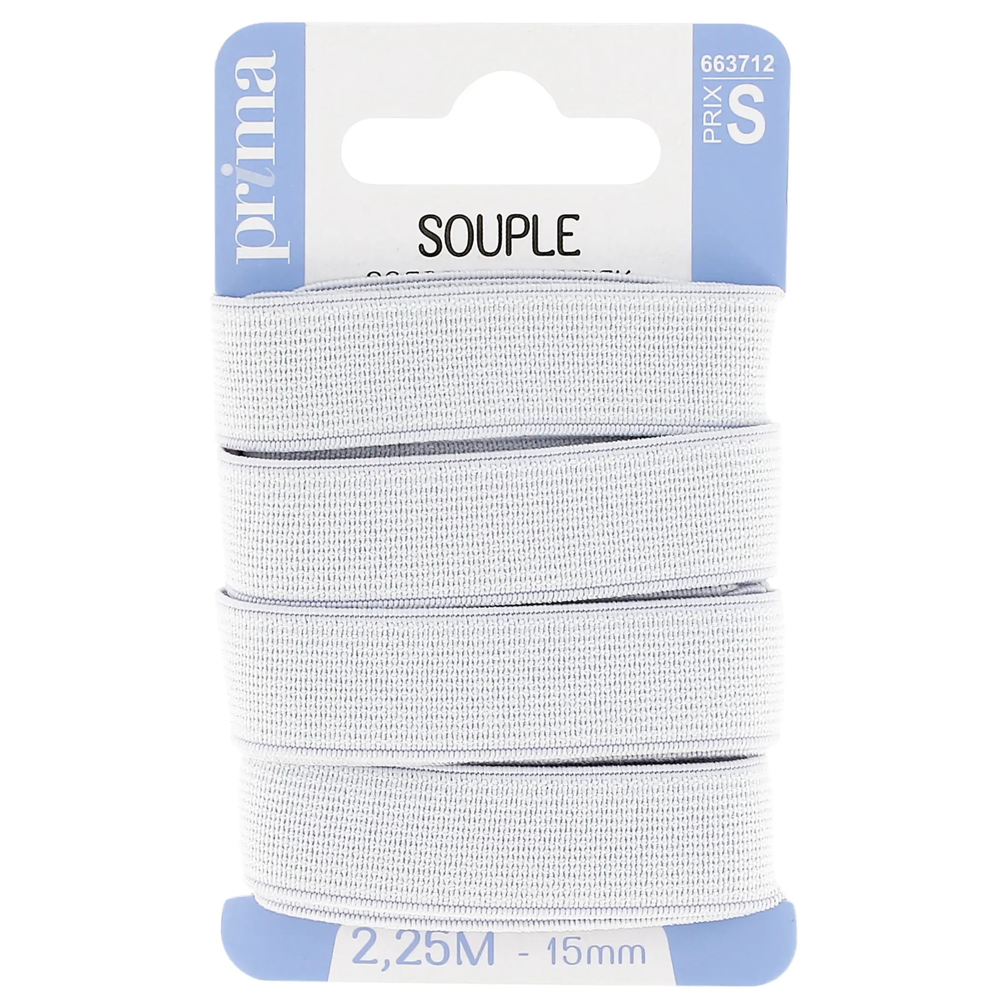 PRIMA Elastique souple 2.25m x 15mm