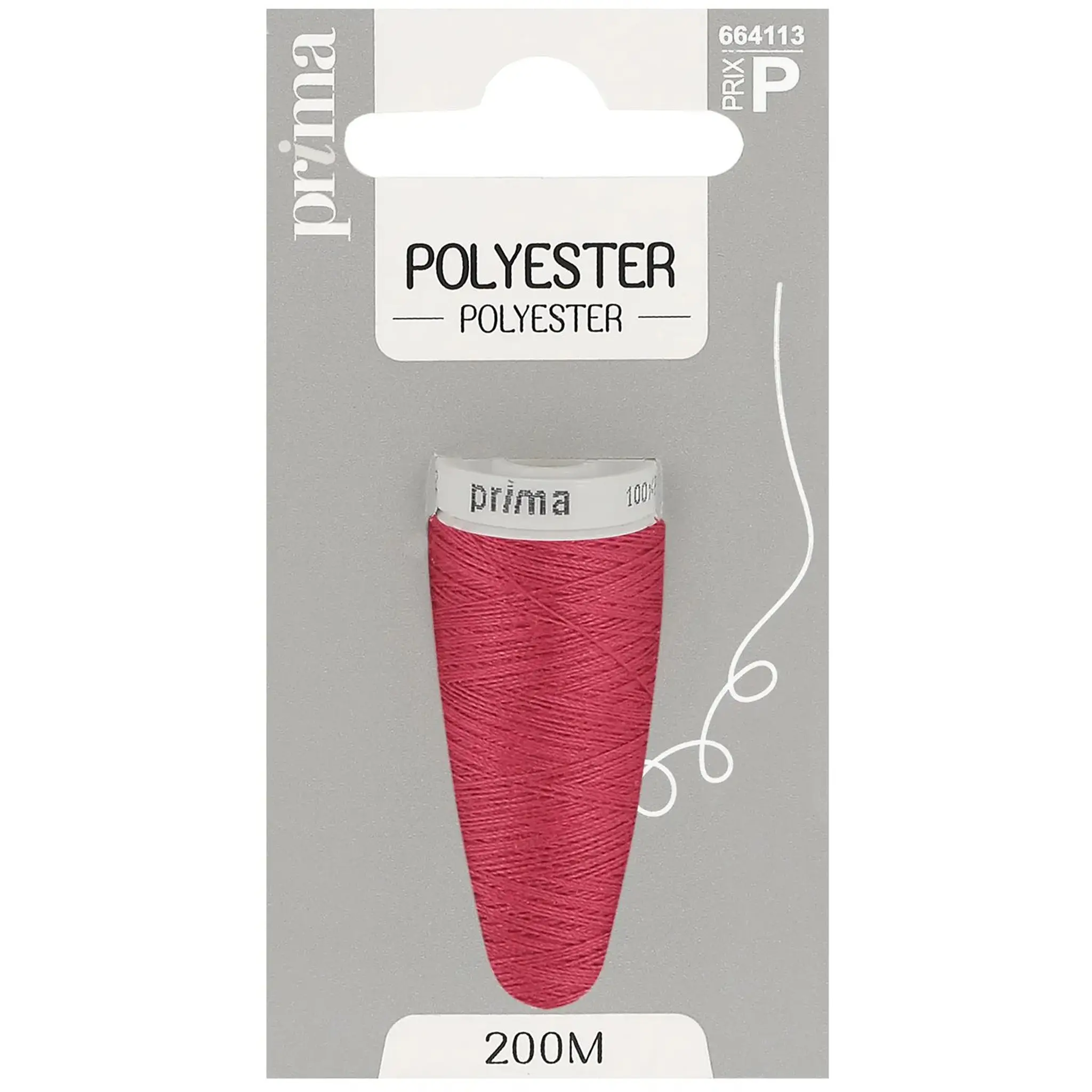 PRIMA Fil polyester grenat 200m