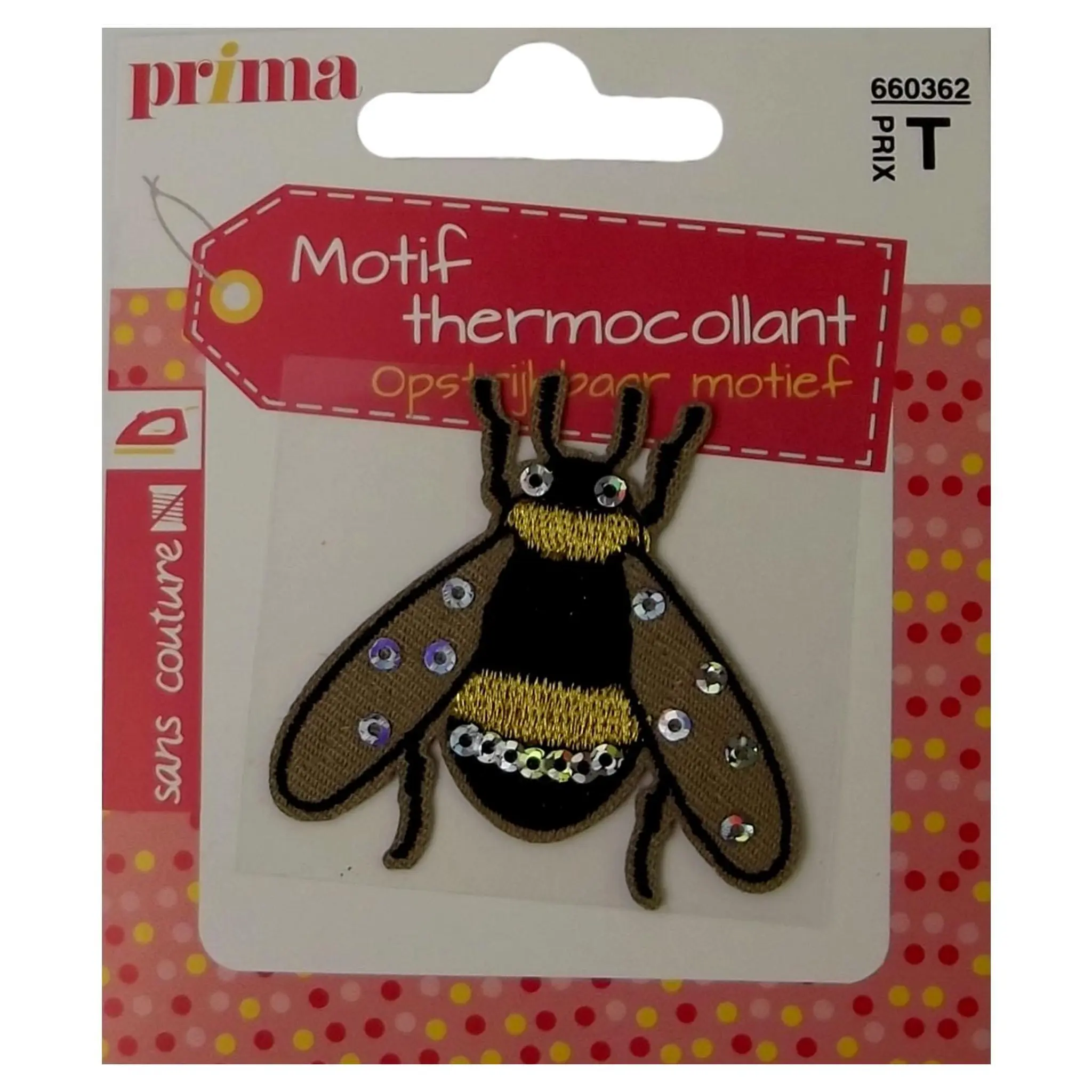 PRIMA Décor motif thermocollant abeille sans couture