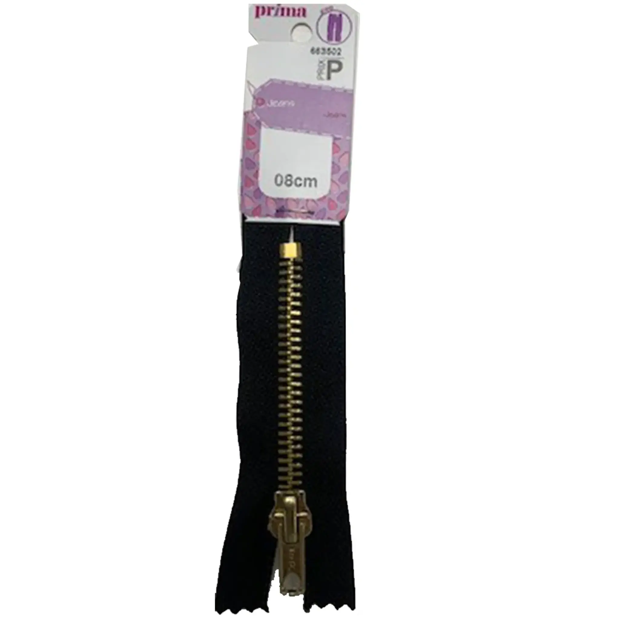 PRIMA Fermeture glissière jeans 8cm noir