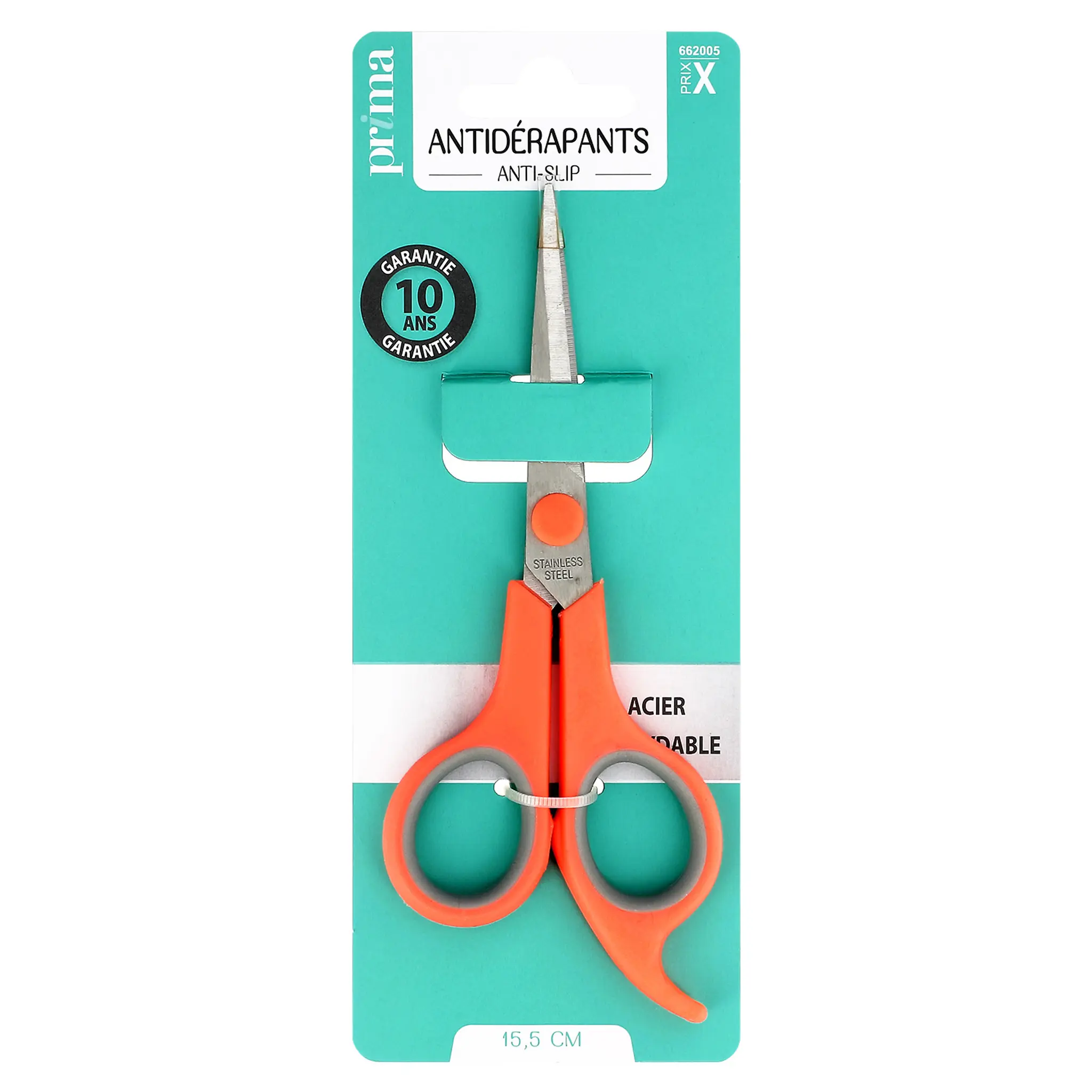PRIMA Ciseaux antidérapants acier inoxydable 15.5cm