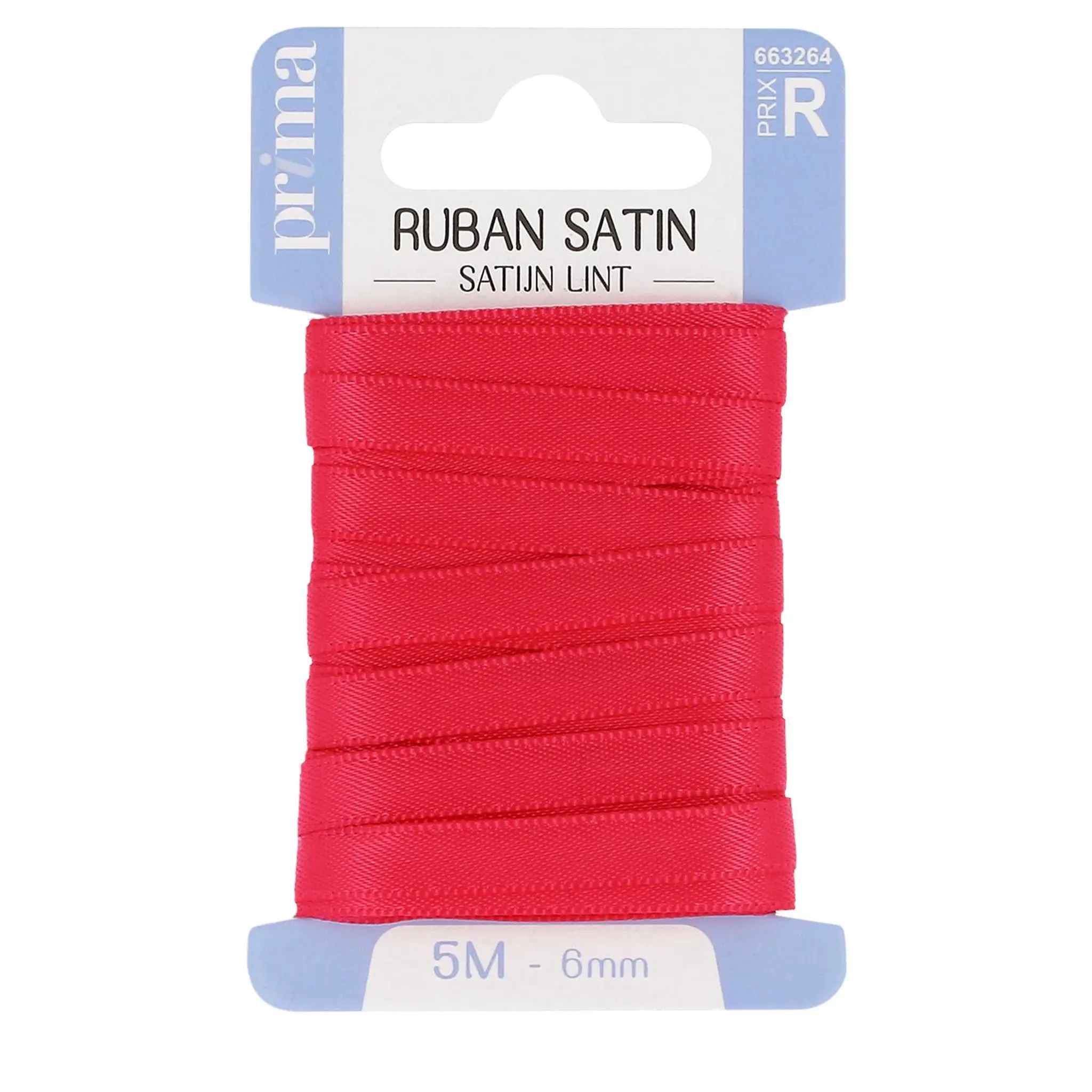 PRIMA Ruban satin assortiment foncé 5m x 6mm