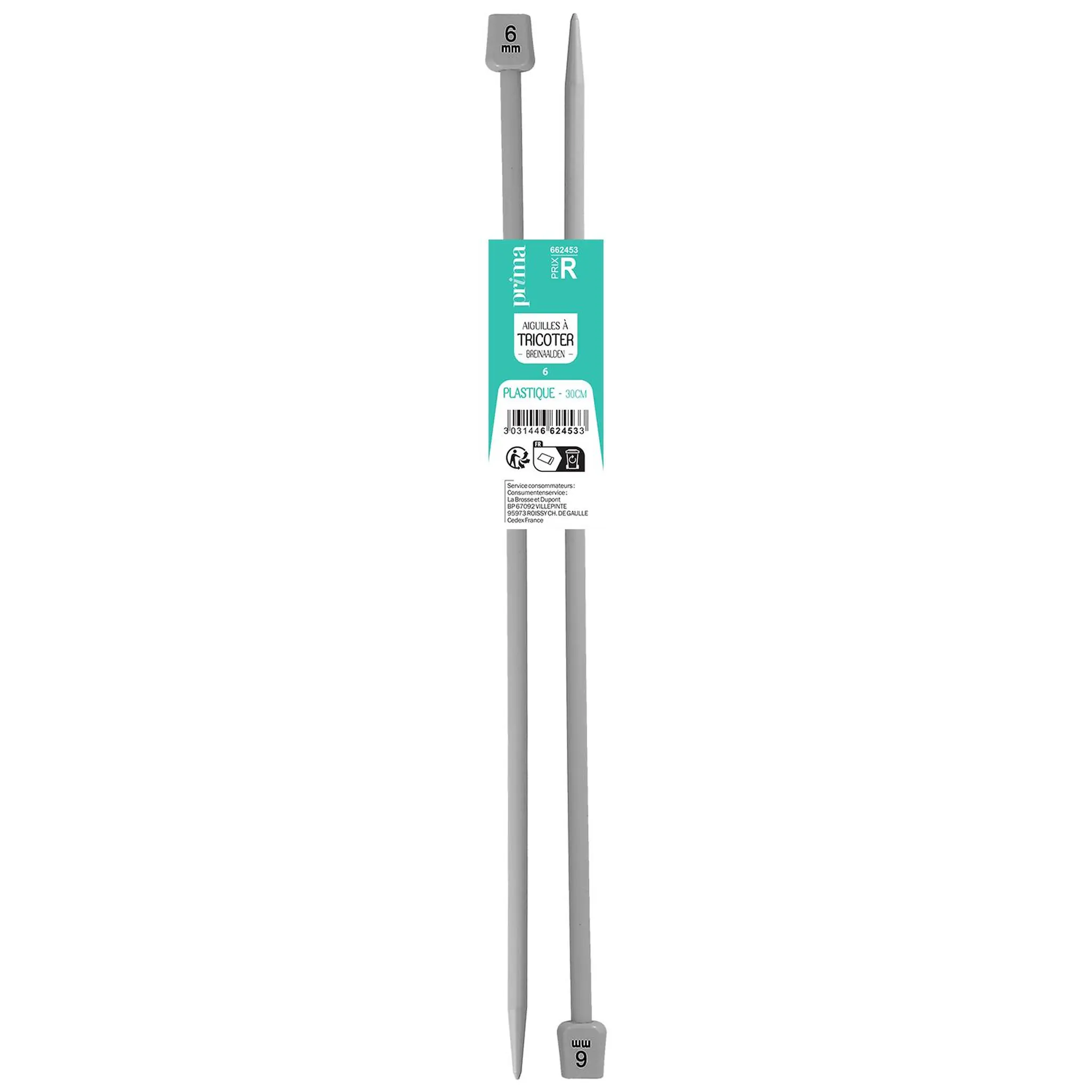 PRIMA Aiguilles à tricoter 30cm 6